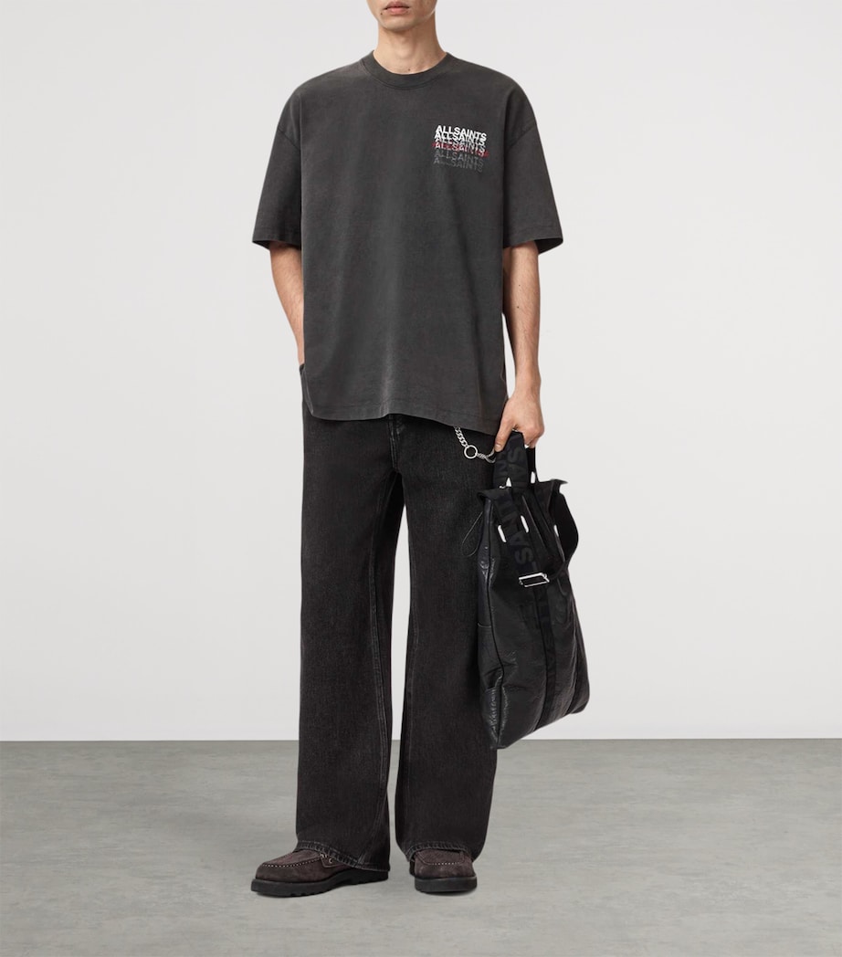 Organic Cotton Graphene Oversized T-Shirt WASHED BLACK Image 4