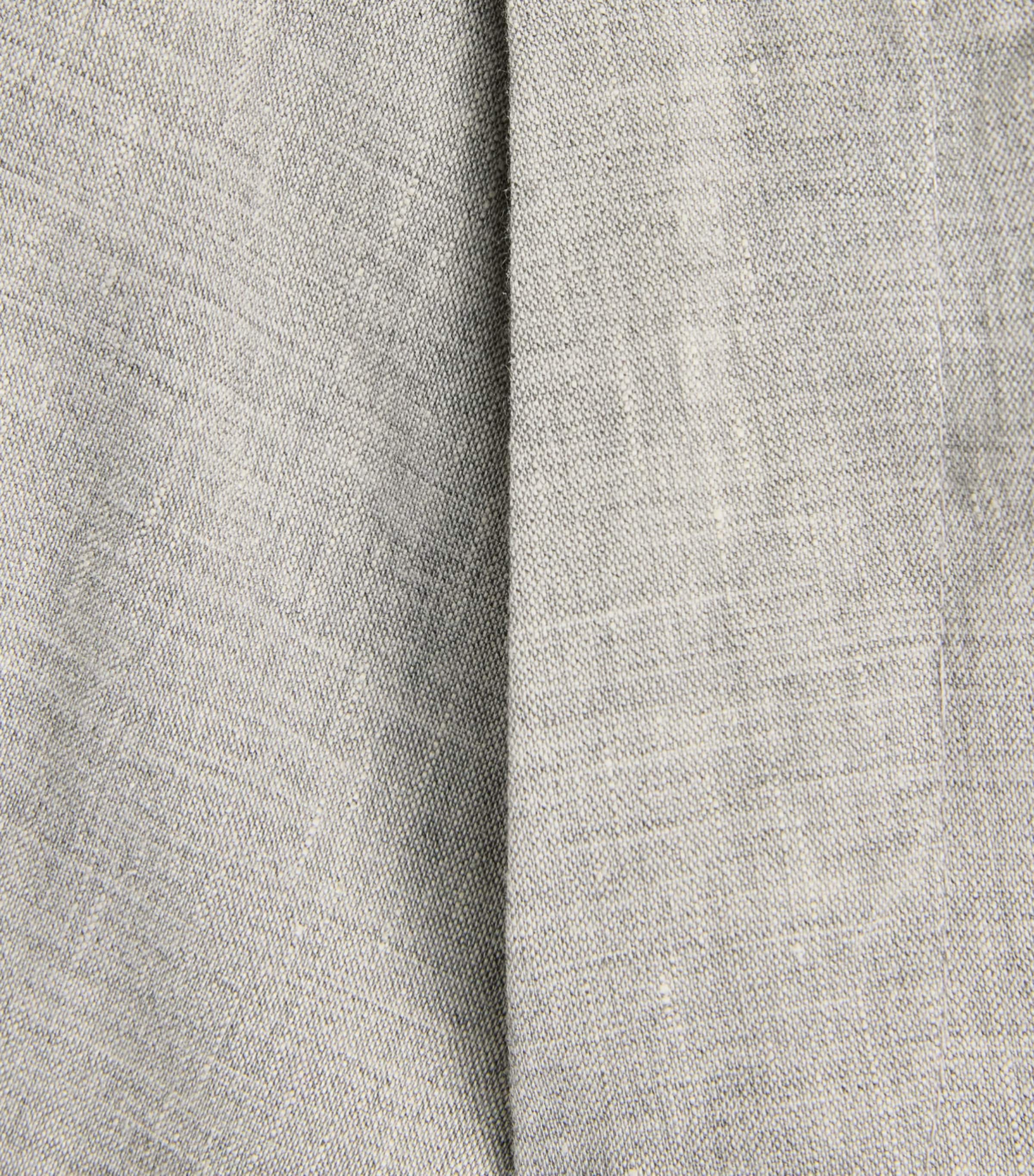 Won Hundred Mens Linen-Blend Eron Tailored Trousers Light Grey Melange Image 6