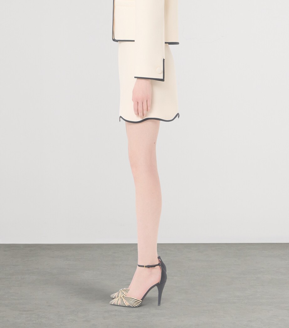 Valentino Womens Wool-Silk Crepe Mini Skirt Image 4