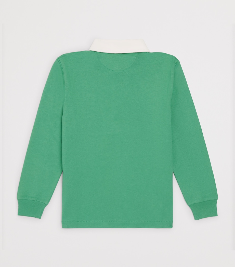 Cotton Logo Rugby Shirt (2-7 Years) RAFT GREEN Image 2