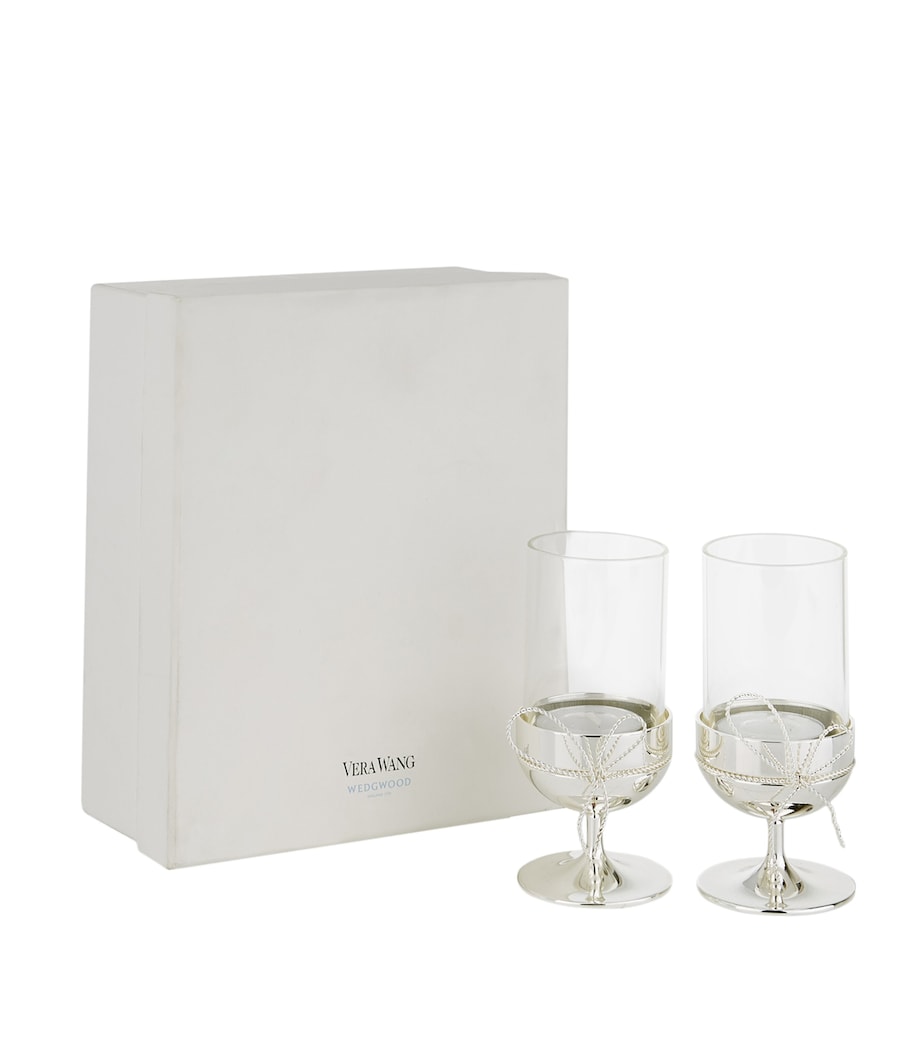 Love Knots Tea Light Holder (Set of 2) SILVER Image 1