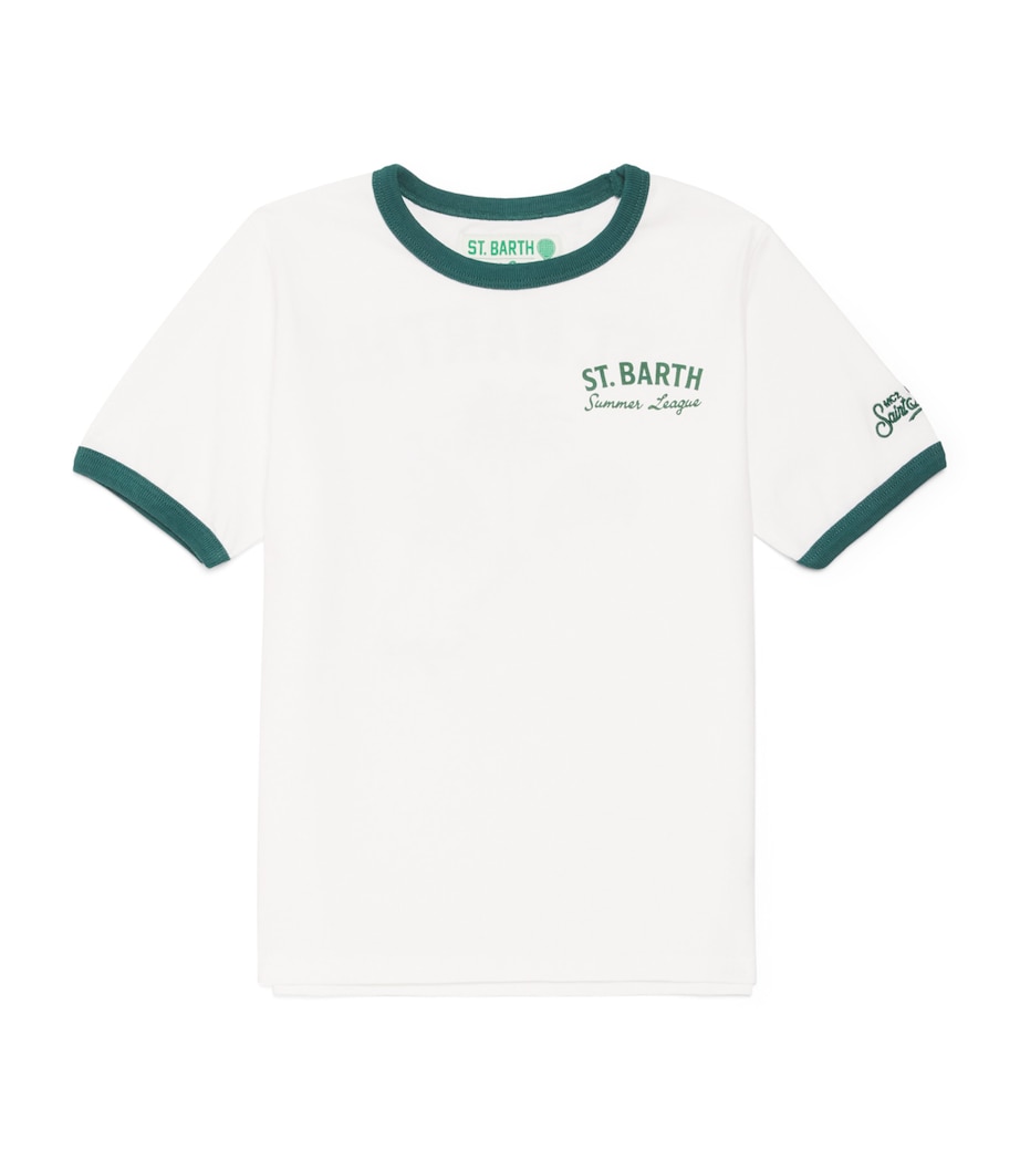 Mc2 Saint Barth Kids Organic Cotton Dean Jr T-Shirt (2-14 Years) Tennis League Image 1