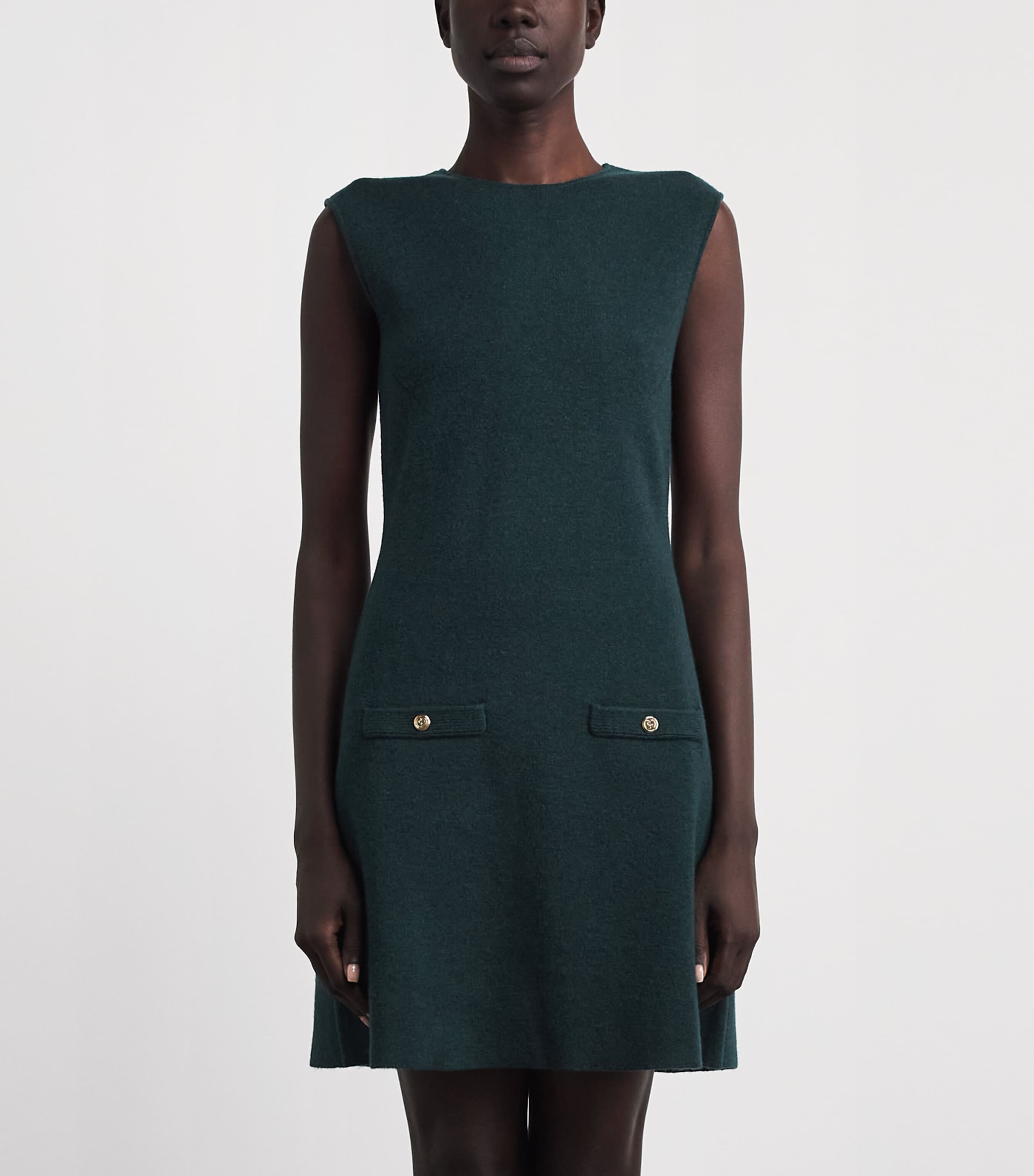 Maje Womens Knit Mini Dress and Sweater Bottle Green Image 7
