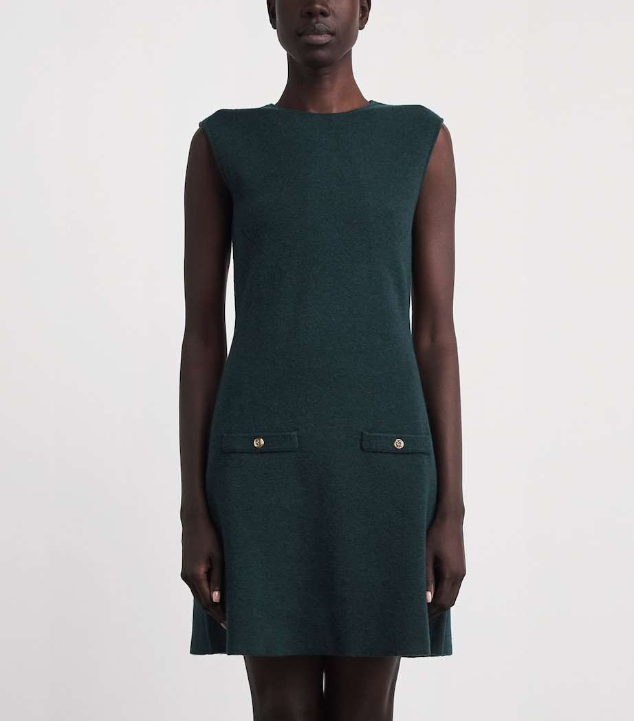 Maje Womens Knit Mini Dress and Sweater Bottle Green Image 7