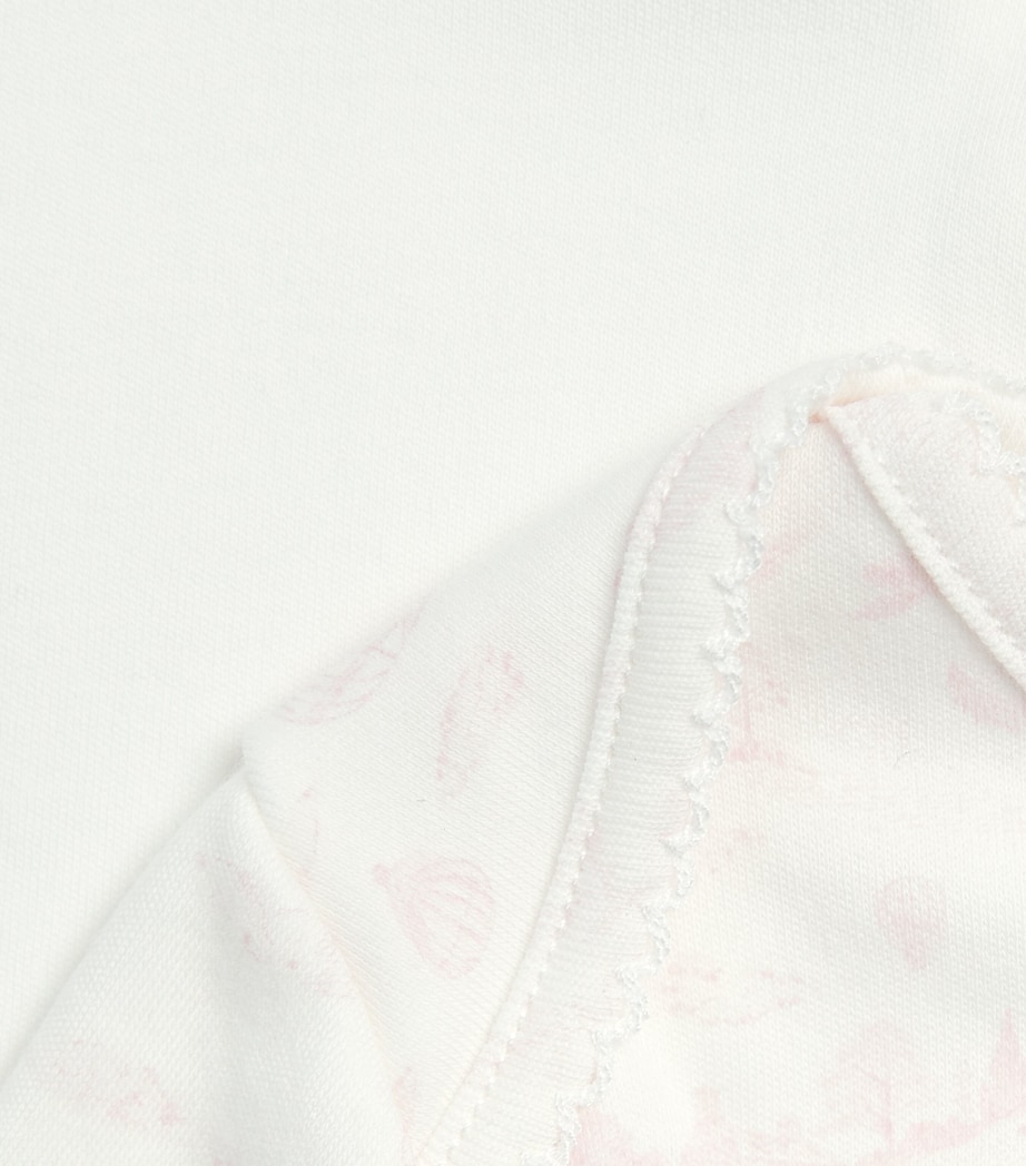 Marie-Chantal Set of 2 Cotton Toile de Jouy Dusty Bodysuits (0-18 Months) Mc Pink Image 3