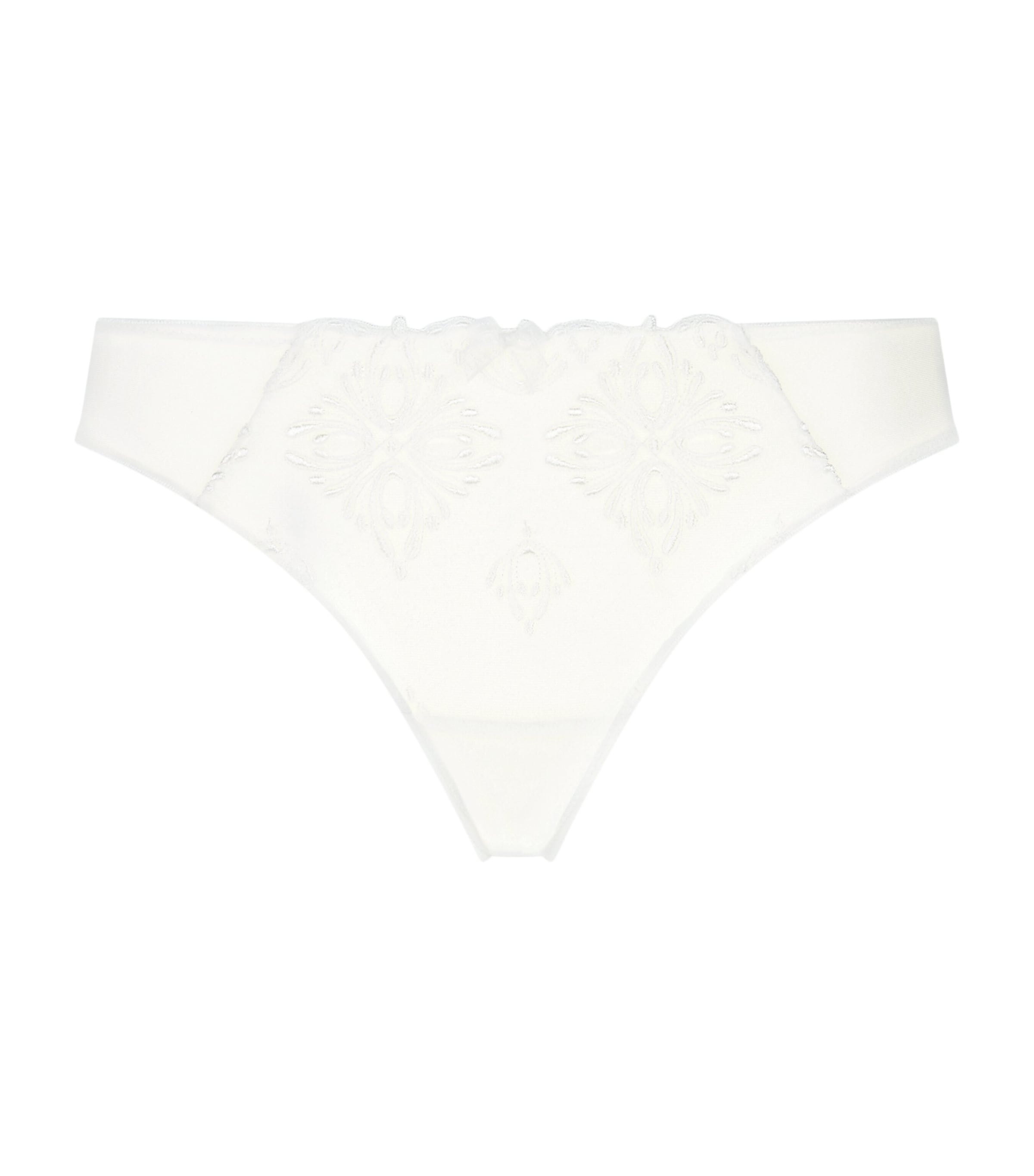 Chantelle Womens Lace Champs Elysées Thong Ivory Image 2