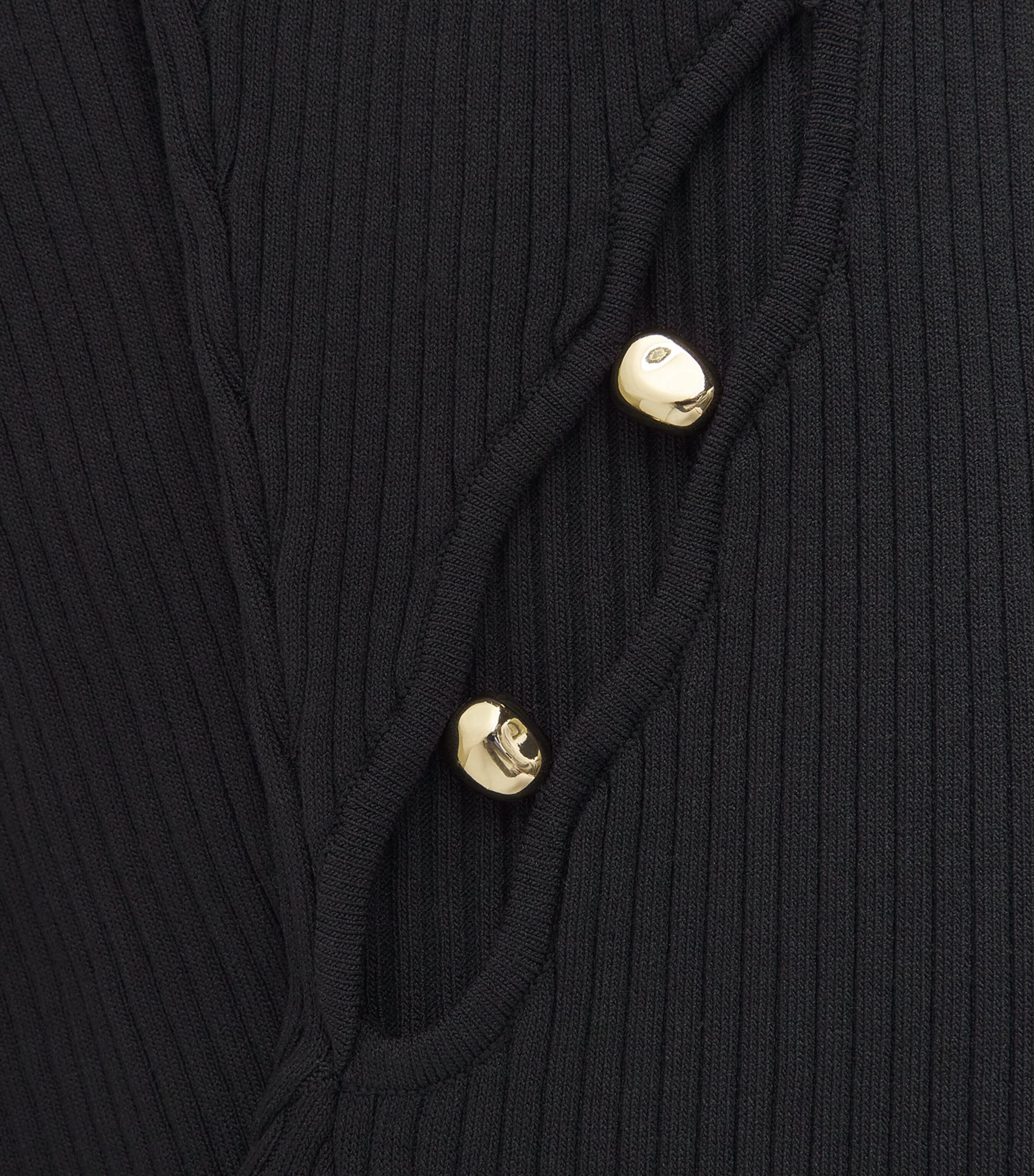 Rib-Knit Cutaway Maxi Dress BLACK Image 5