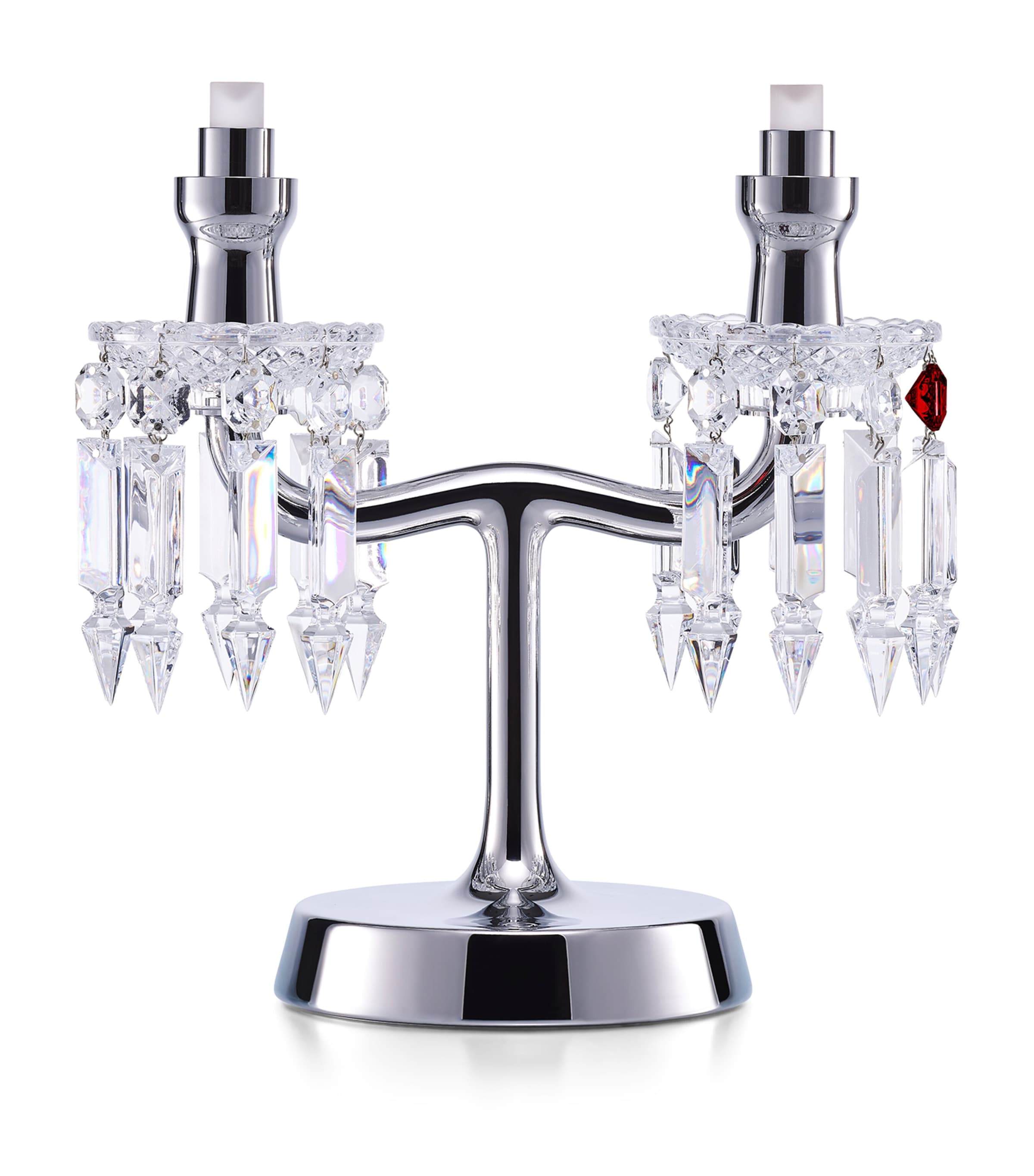 Baccarat Chrome Zénith Nomade Table Lamp Clear Image 3