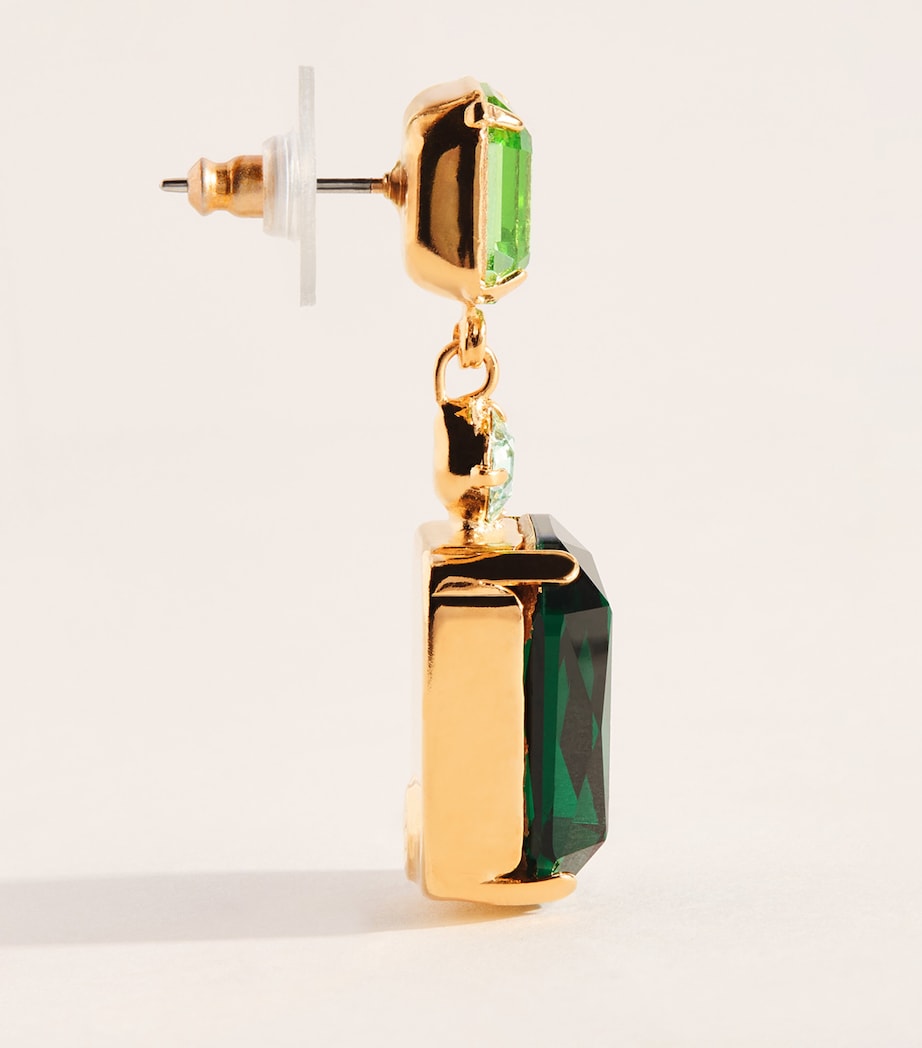 Jennifer Behr Yellow Gold-Plated Justine Drop Earrings Emerald Image 3