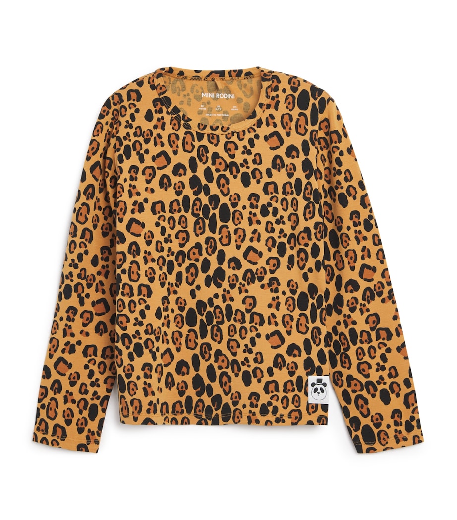 Jersey Leopard Long-Sleeve T-Shirt (3-11 Years) BEIGE Image 1