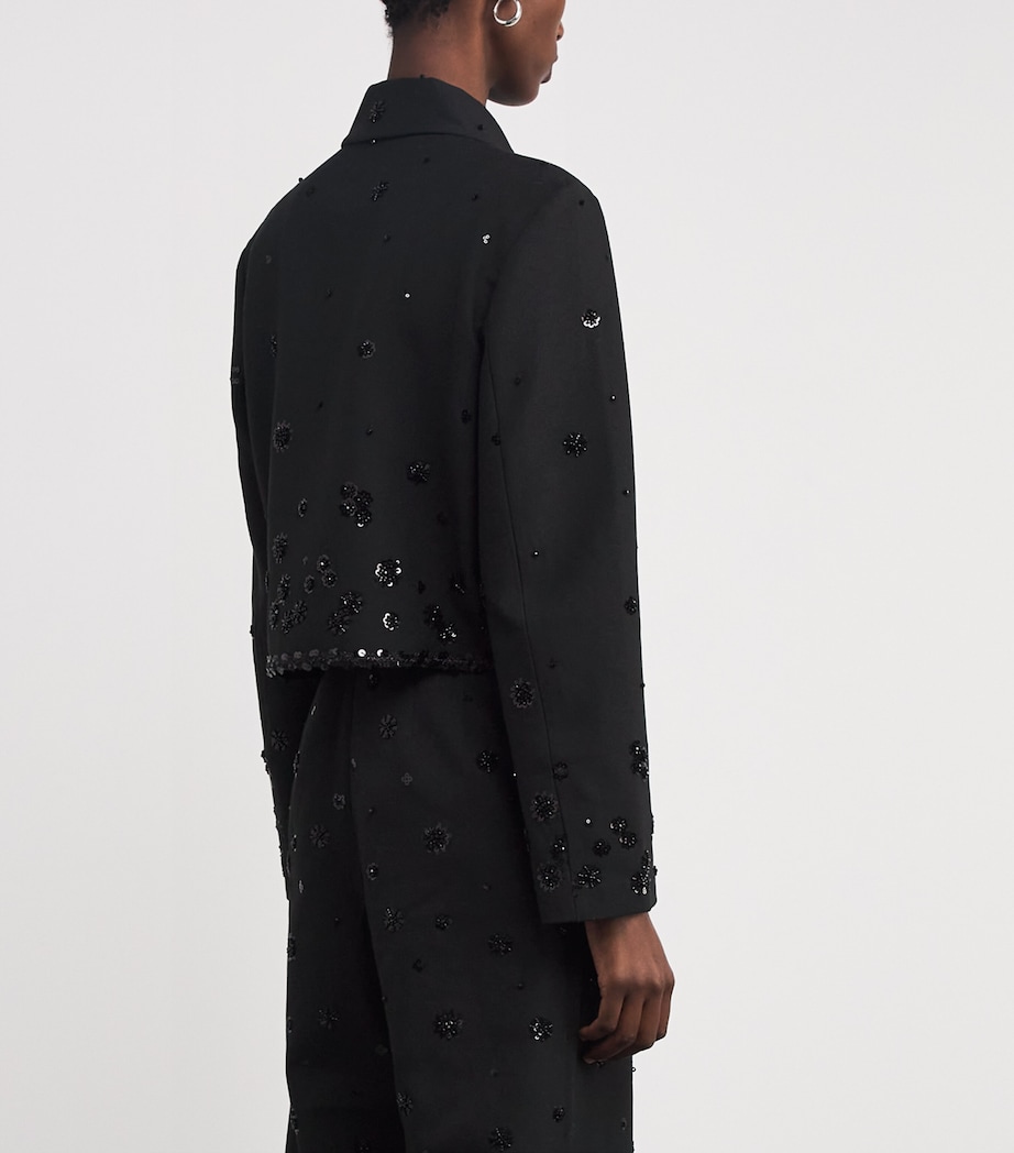 Embellished Cropped Jacket BLACK Image 4