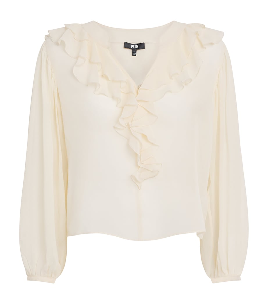 Silk Gemelli Blouse OYSTER WHITE Image 1