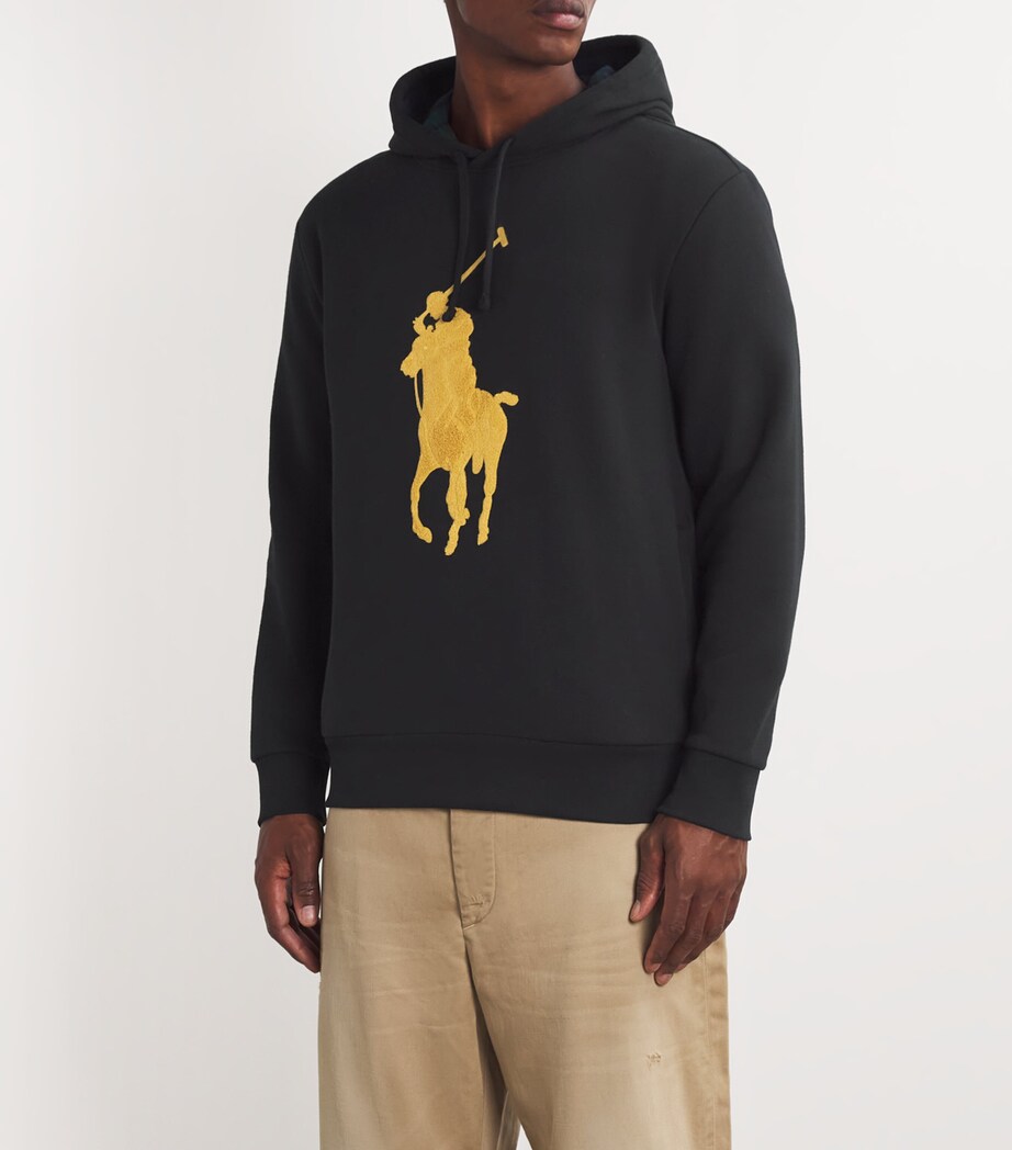 Polo Ralph Lauren Mens Big Polo Pony Hoodie Black Image 3