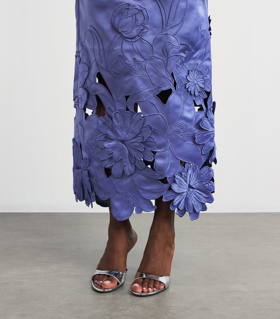 Floral-Appliqué Rayna Maxi Dress MOONLIGHT Image 6