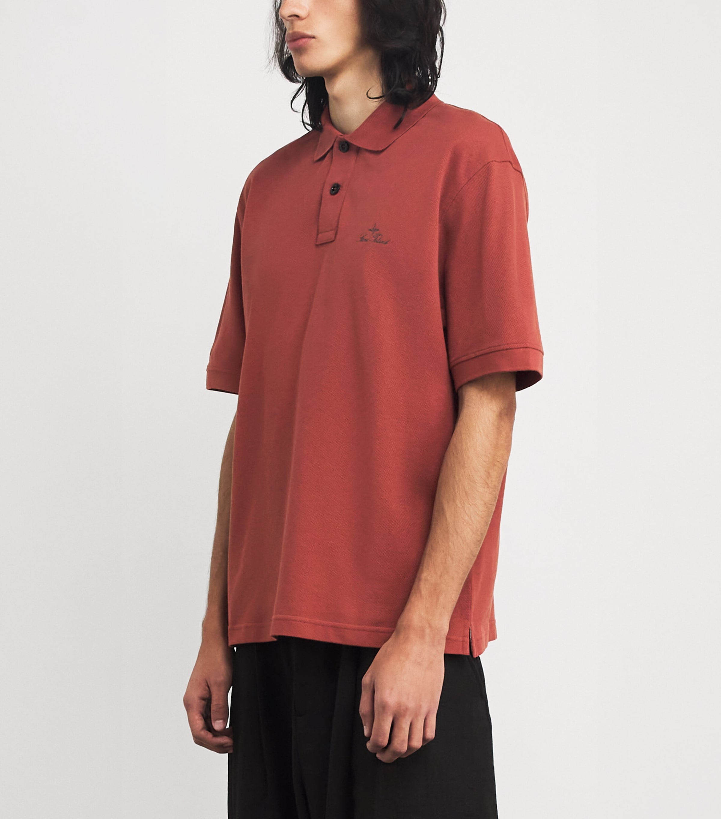 Cotton Embroidered Polo Shirt V0015 Image 3