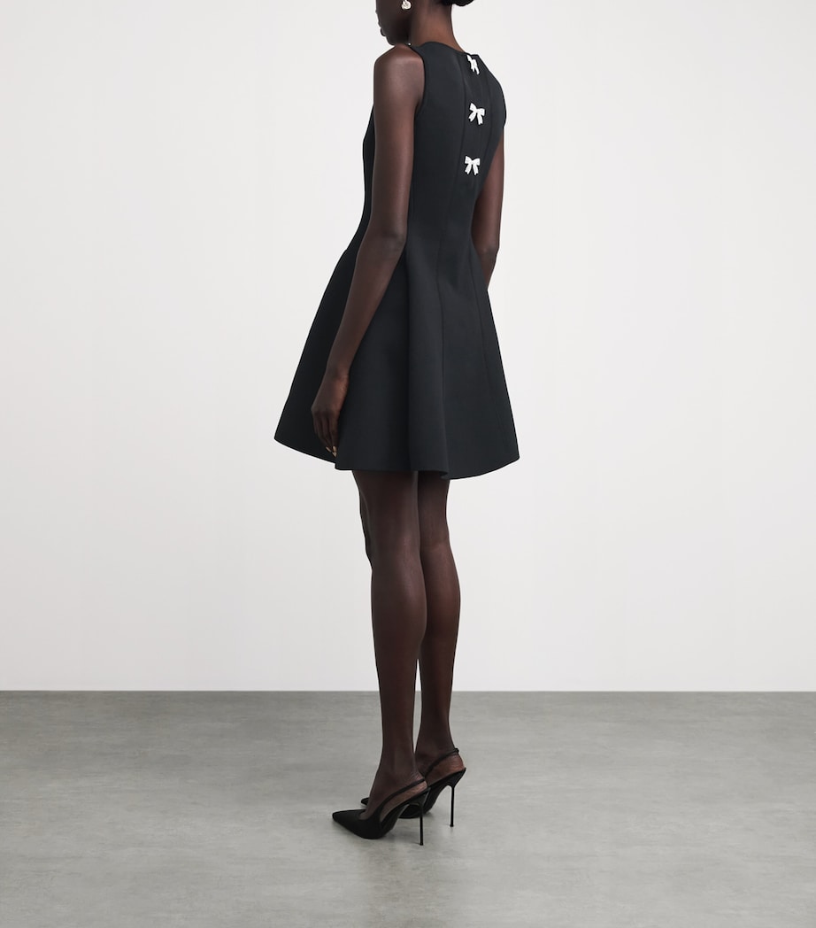 Maje Womens Bow-Detail Mini Dress Black Image 4