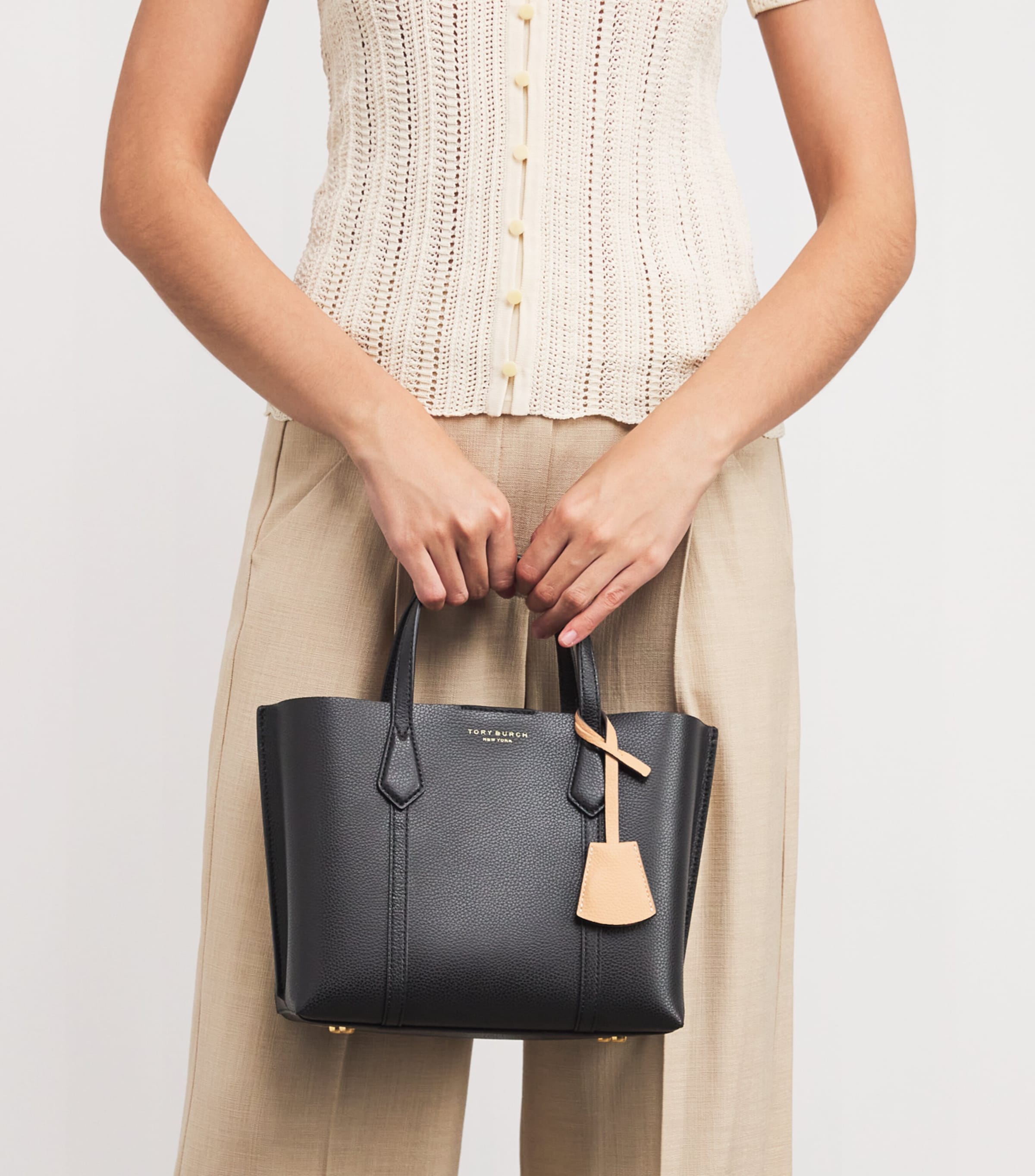 Small Leather Perry Cross-Body Bag BLACK Image 5