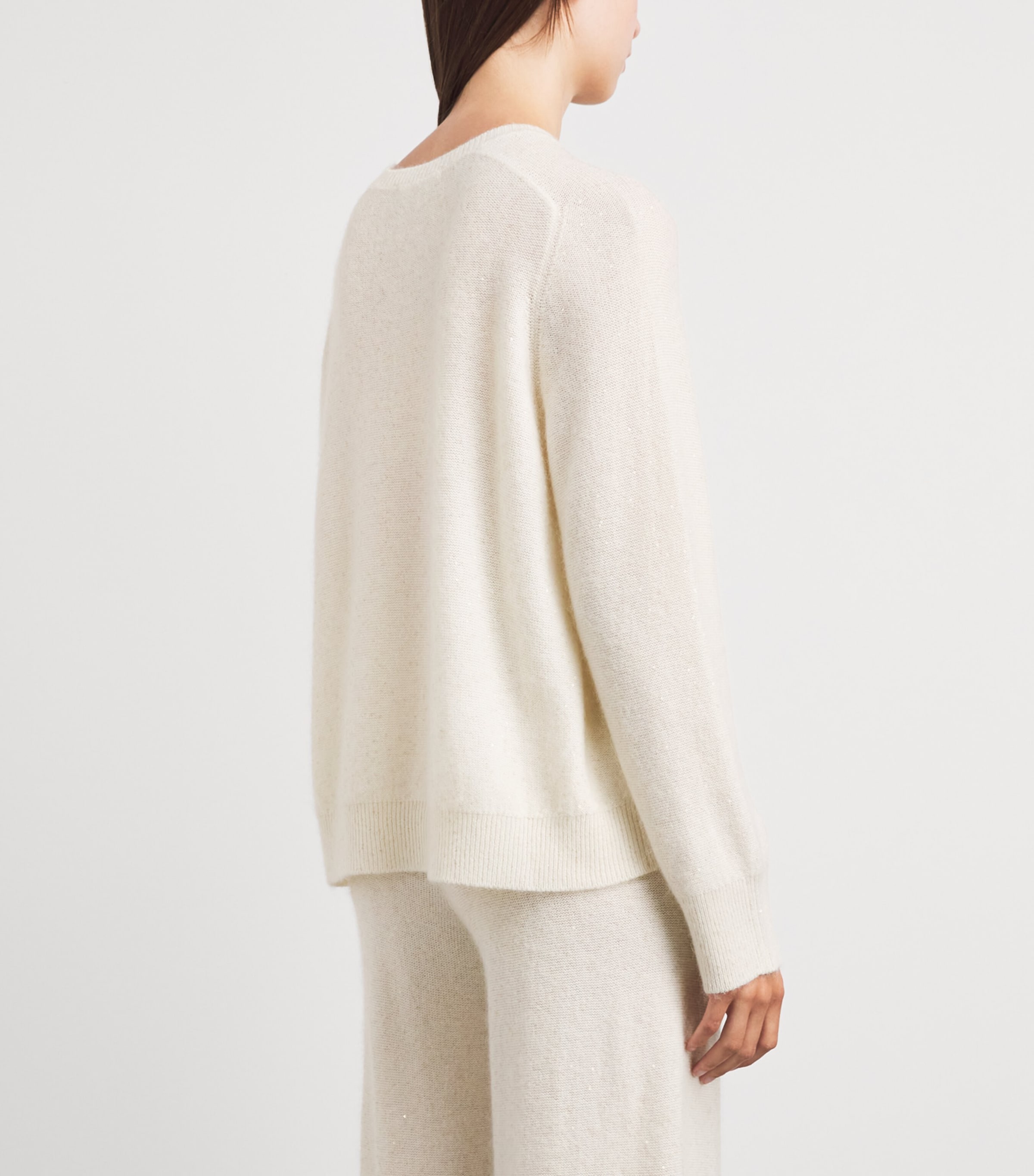 Fabiana Filippi Womens Sequin-Embellished Sweater Bianco Image 5