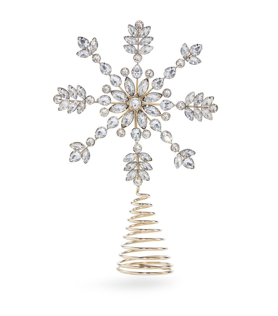 Metal Embellished Snowflake Tree Topper SLV/CLR Image 1