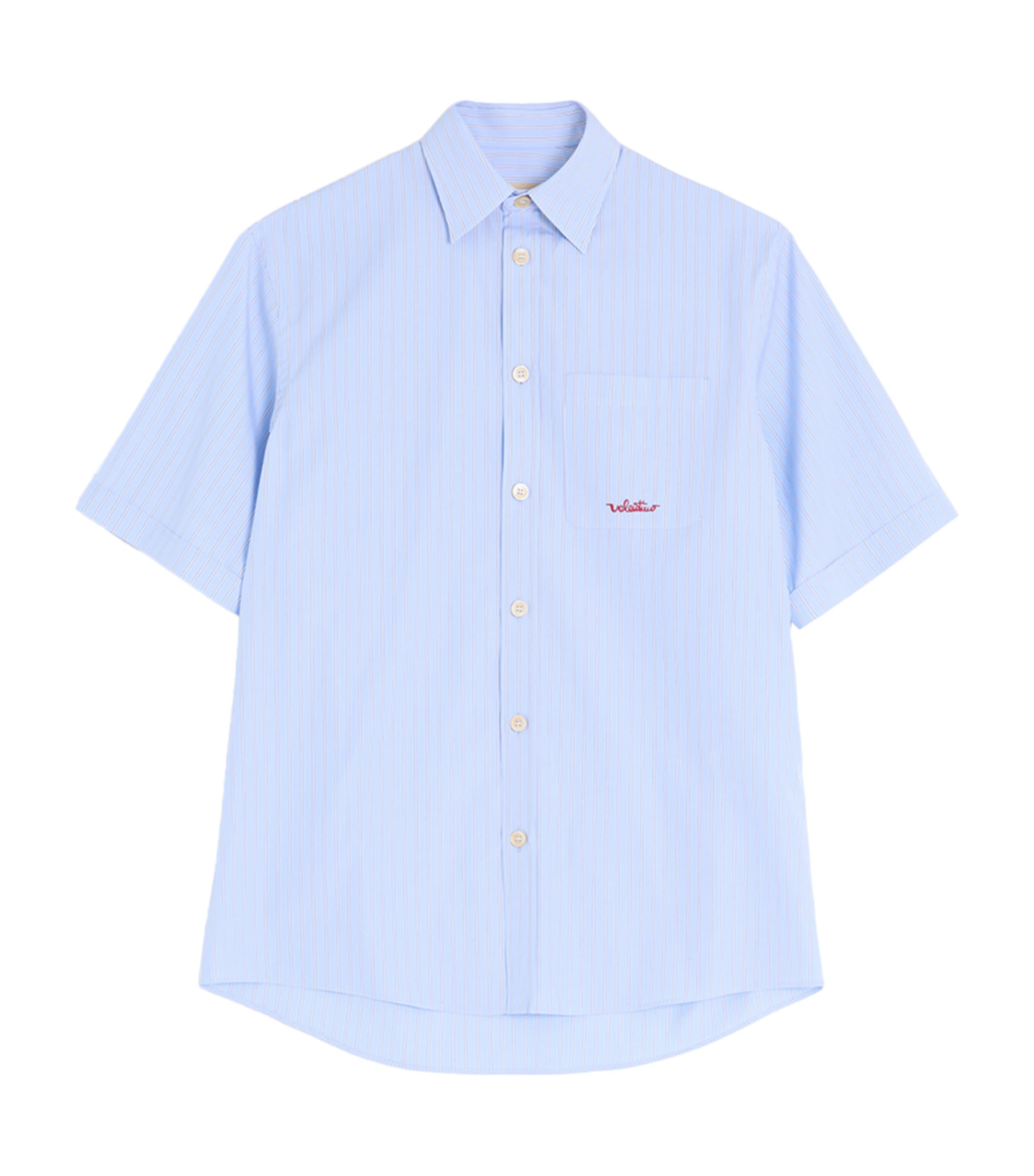 Valentino Garavani Mens Cotton Embroidered Shirt Scj Image 1