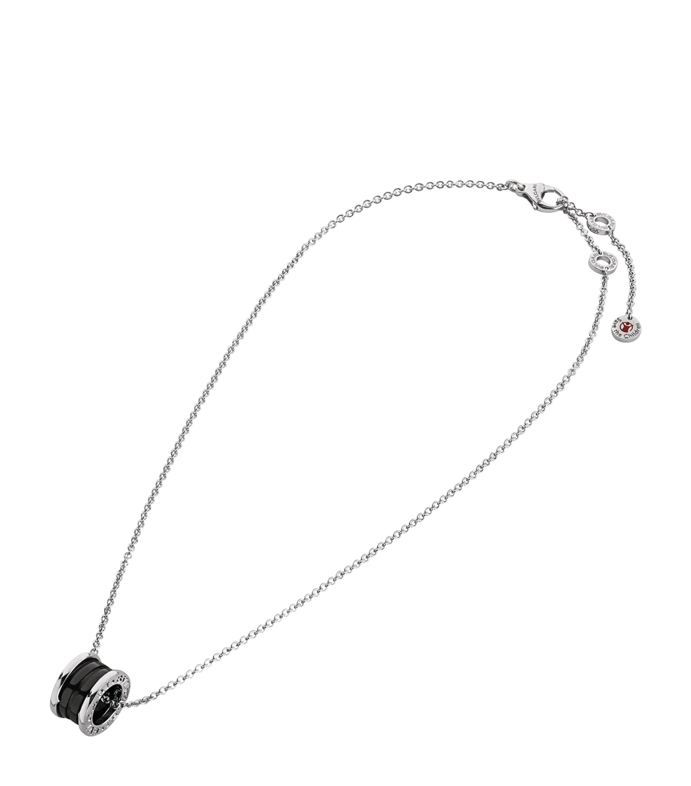 Bvlgari Sterling Silver and Ceramic Save The Children Necklace | Harrods UK