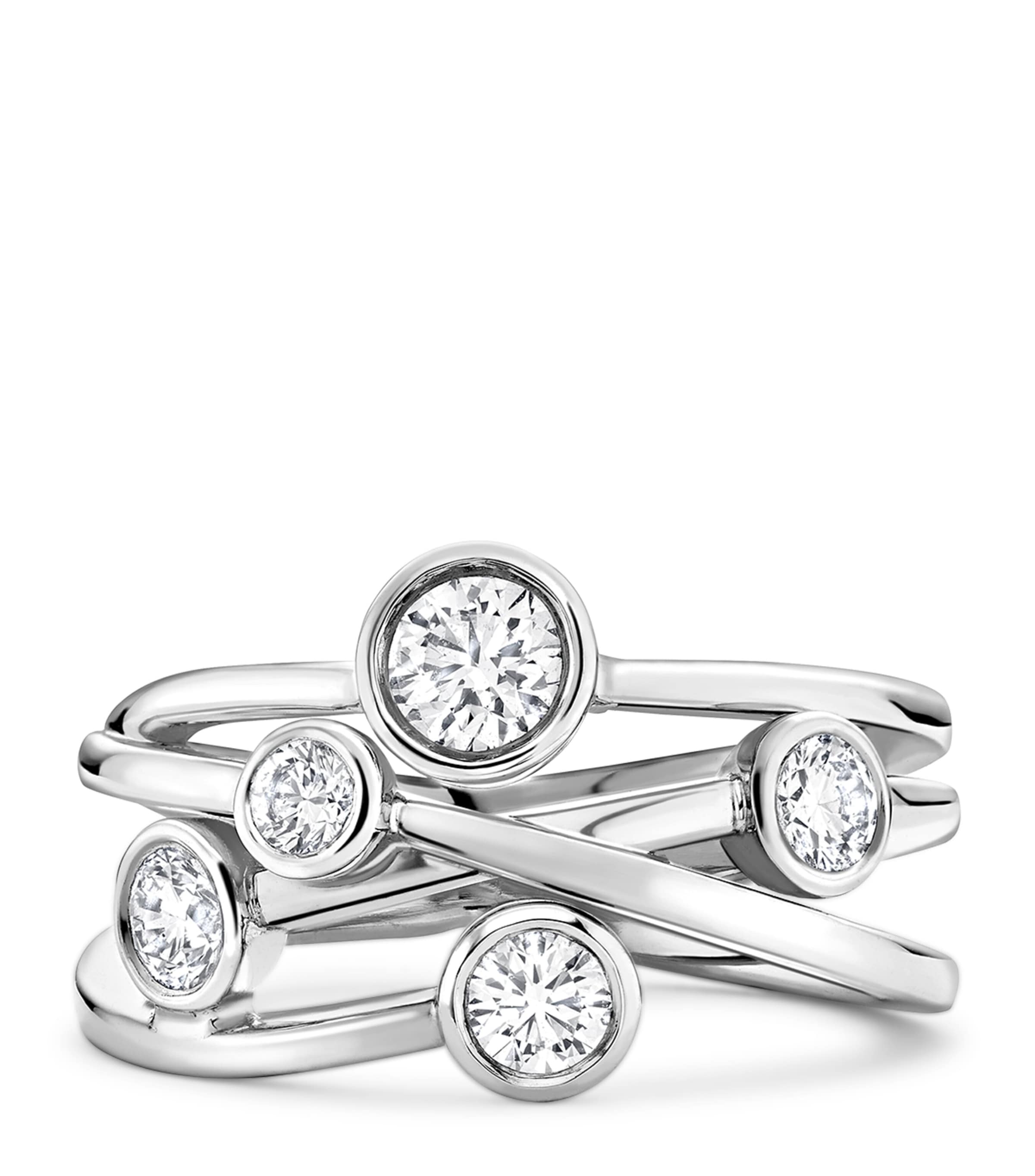 Platinum and Five Diamond Raindance Ring PLATINUM Image 2