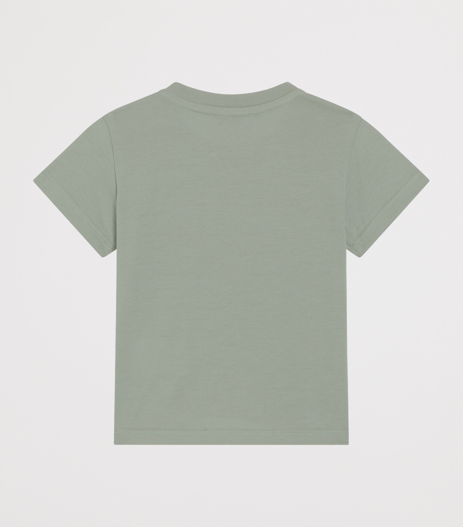 Dolce&Gabbana Kids Cotton Logo T-Shirt (3-30 Months) Grey Green Image 2