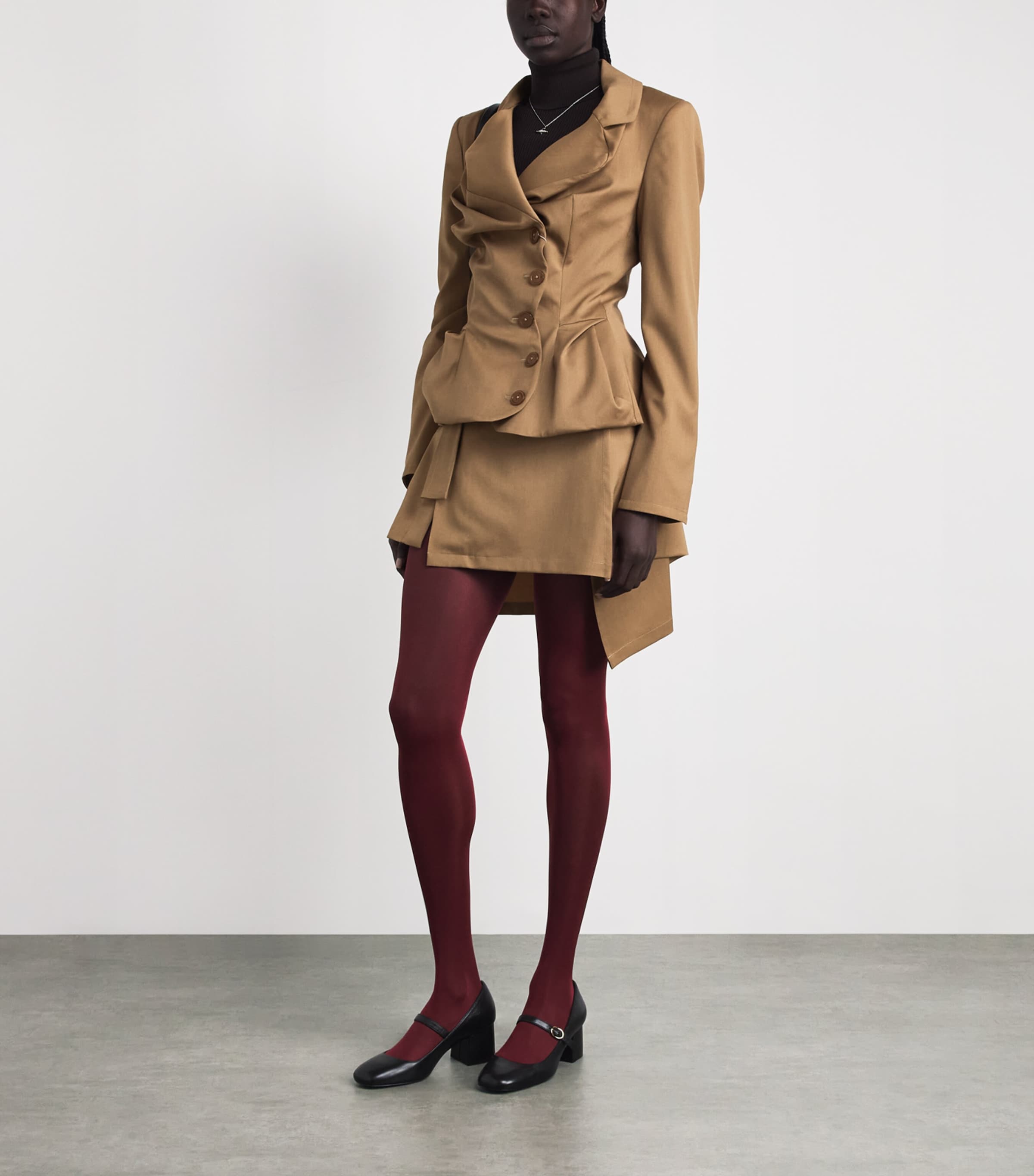 Vivienne Westwood Womens Wool Meghan Kilt Camel Image 2