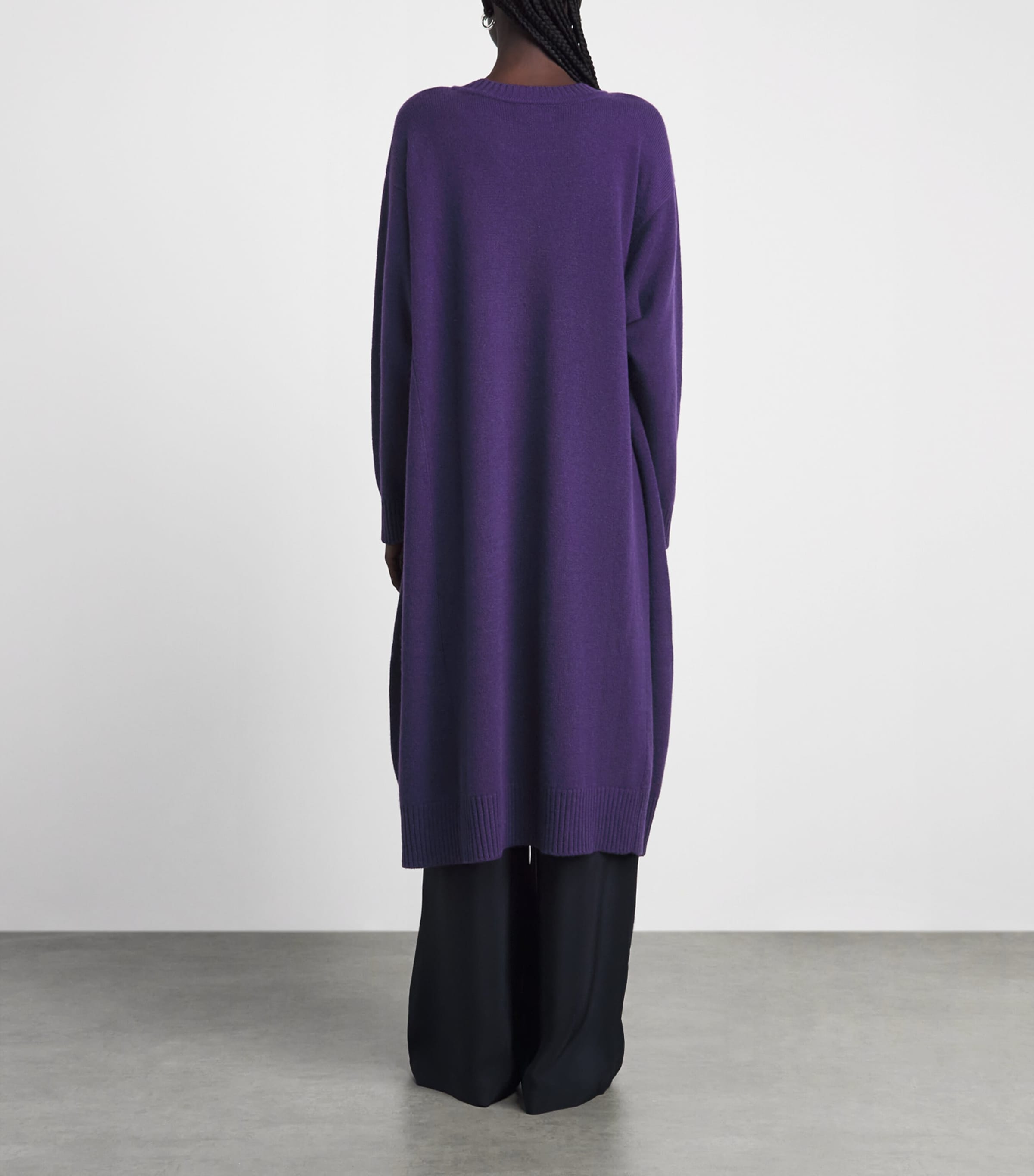 Eskandar Womens Cashmere A-Line Sweater Dress Tincture Image 4