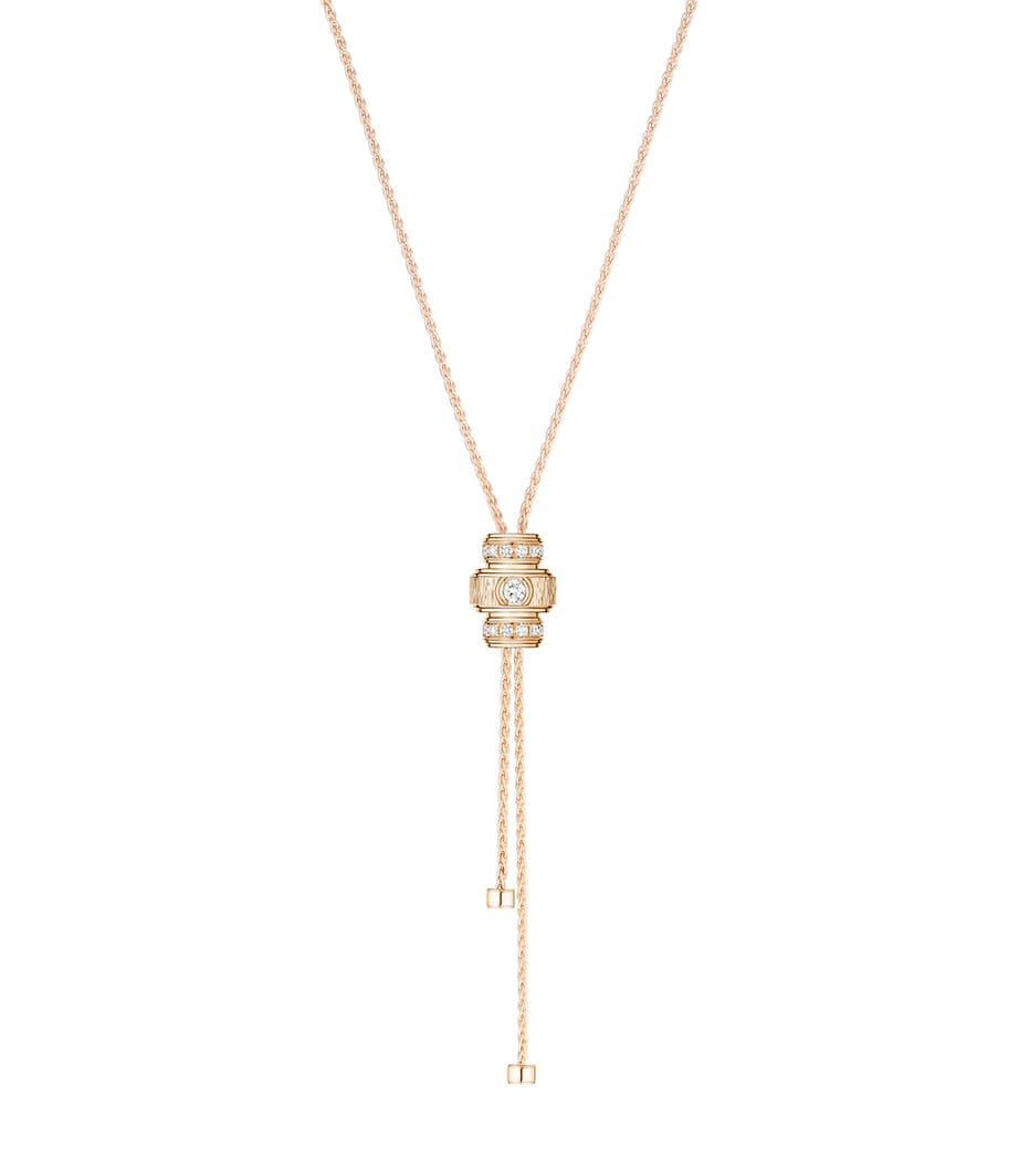 Rose Gold and Diamond Possession Pendant Necklace PINK GOLD Image 1