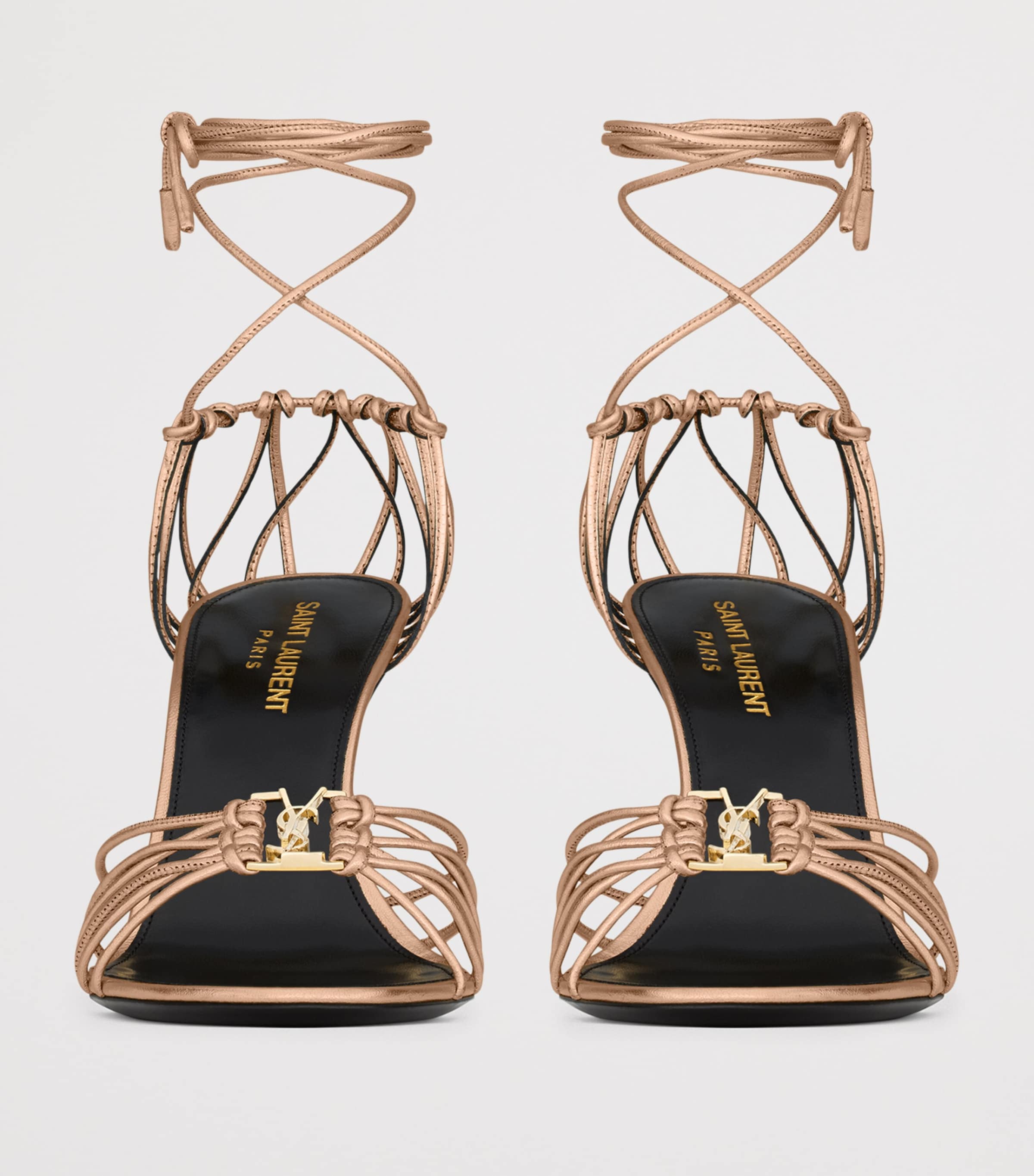 Metallic Leather Babylone Sandals 90 5912 Image 2