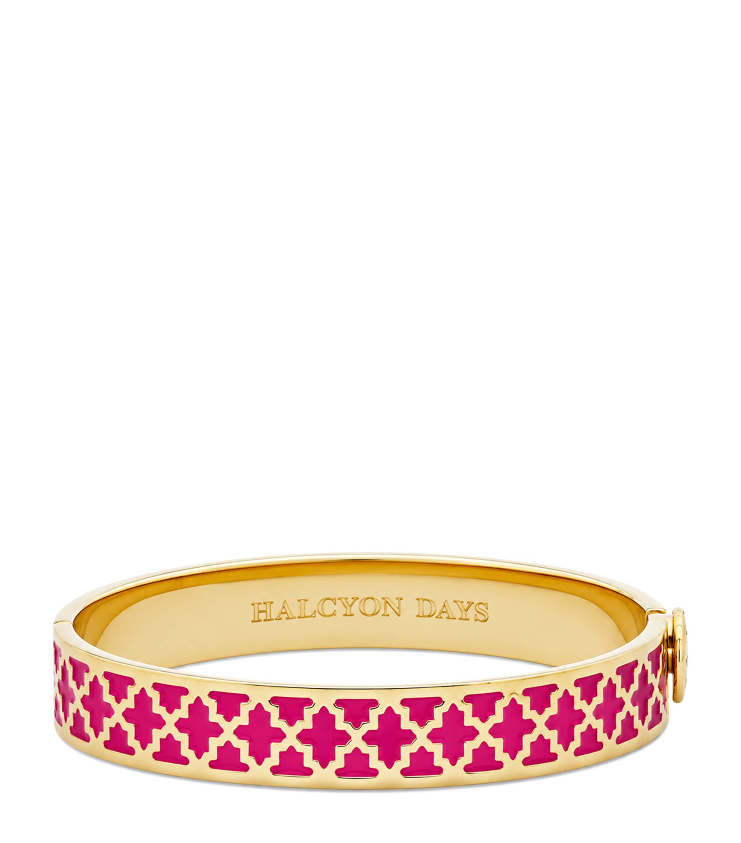 Halcyon Days Gold-Plated Agama Bangle Pink Tourmaline Image 1