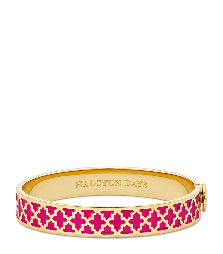 Halcyon Days Gold-Plated Agama Bangle Pink Tourmaline Image 1