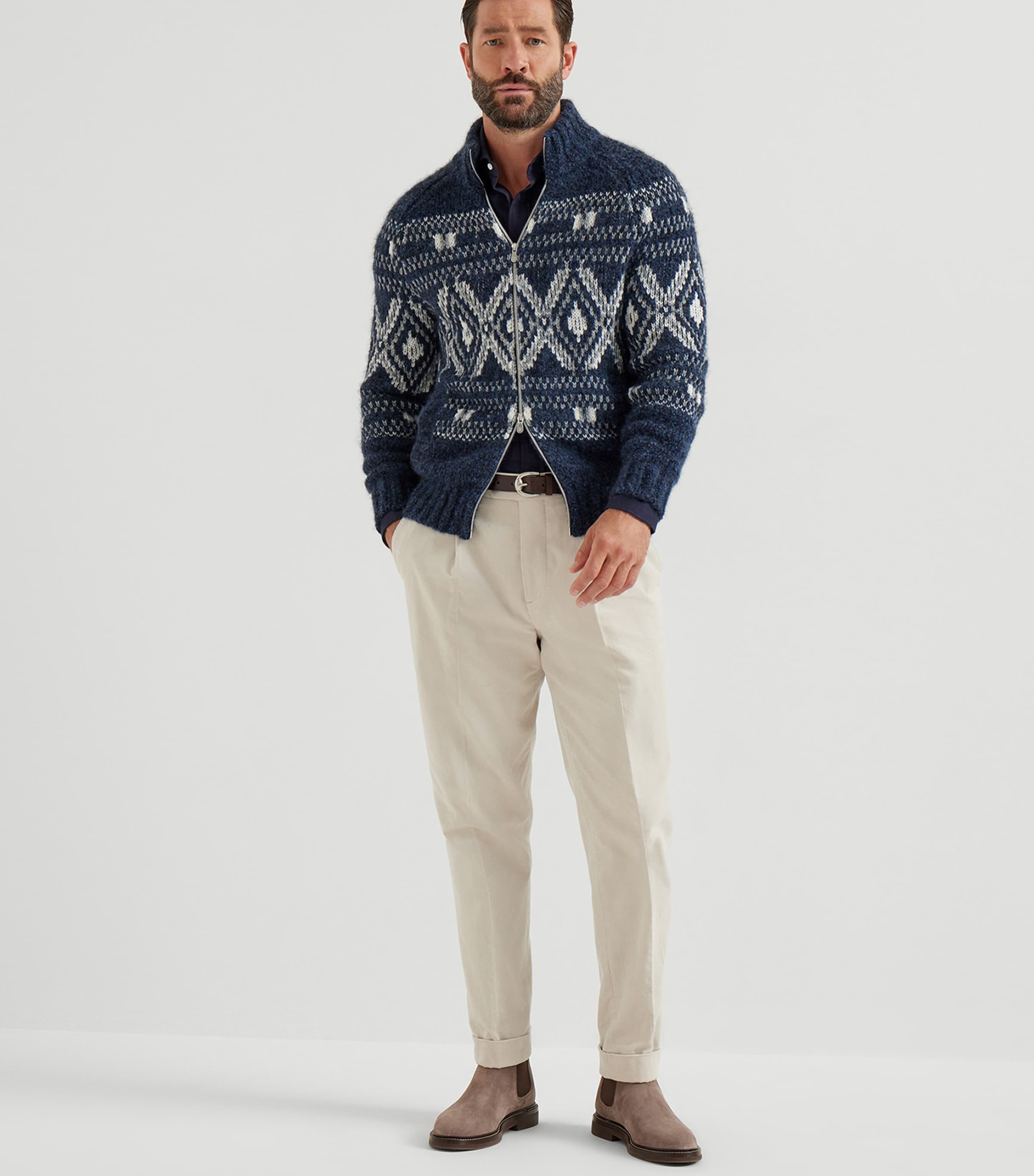 Stretch-Cotton Flannel Slim-Fit Shirt C019 Image 5