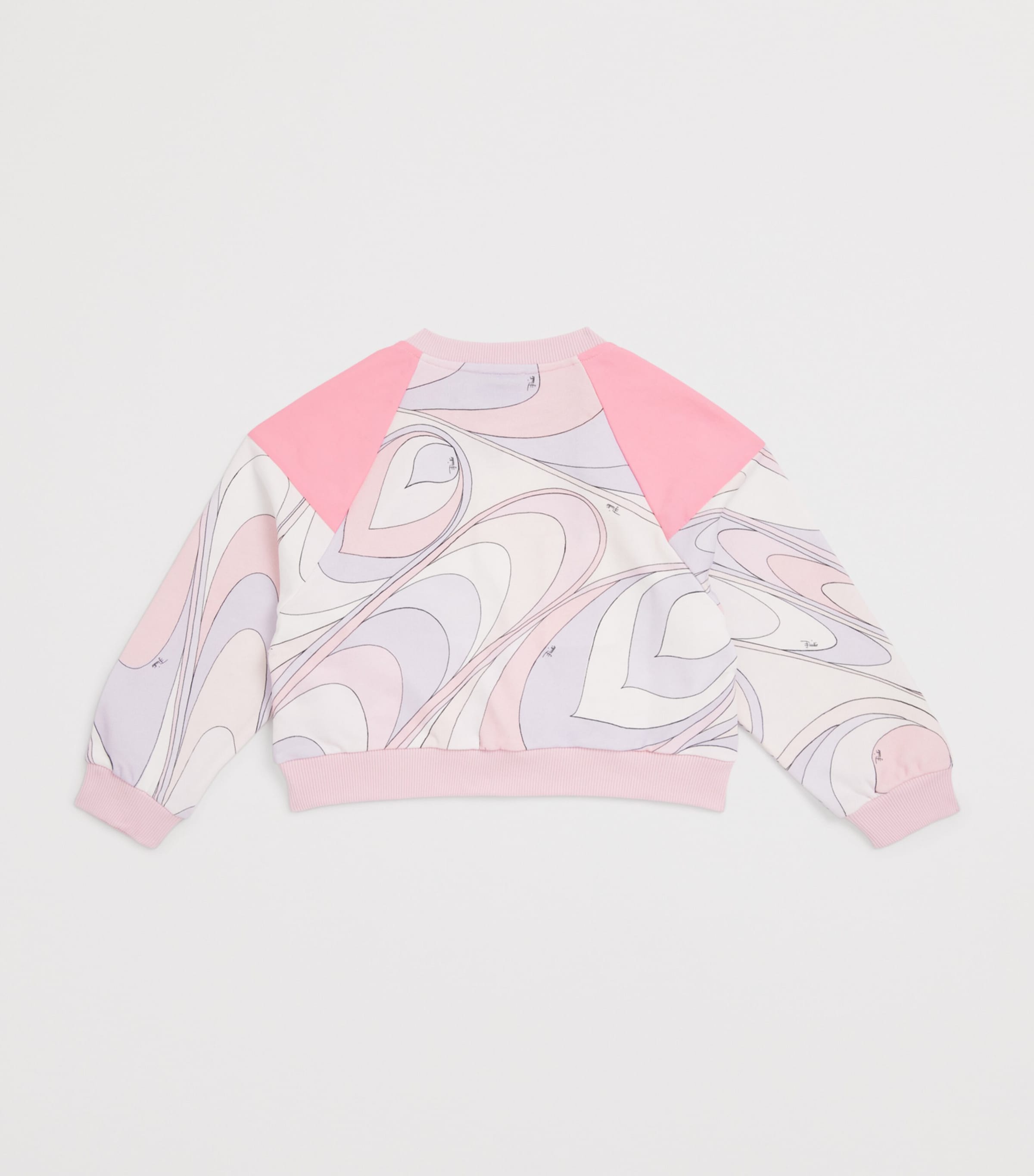 Cotton Swirl Sweatshirt (4-13 Years) 508LIROSA/LILLA Image 2