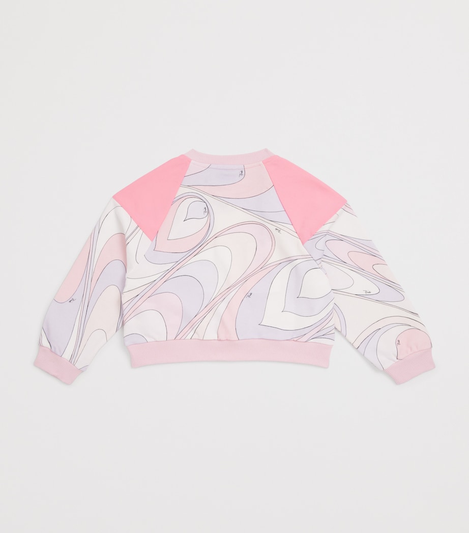 Cotton Swirl Sweatshirt (4-13 Years) 508LIROSA/LILLA Image 2
