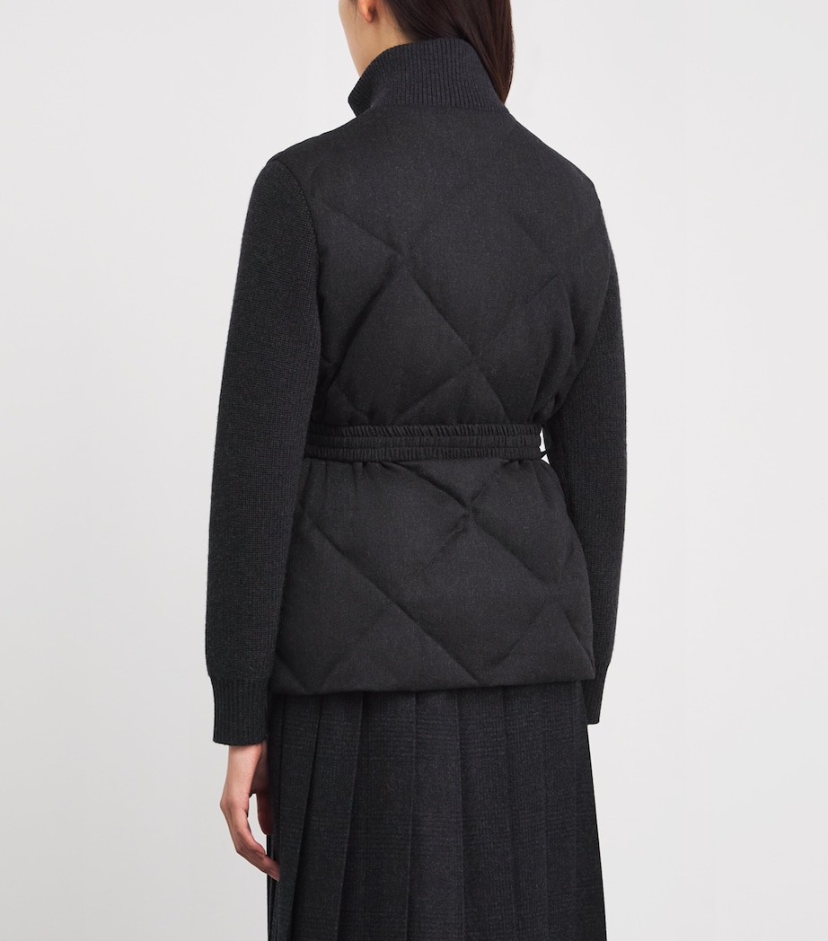 Belted Quilted Jacket CARBONE Image 4