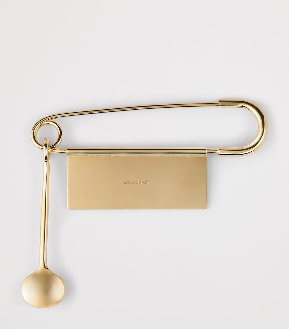 Givenchy Safety Pin Logo Brooch Image 2