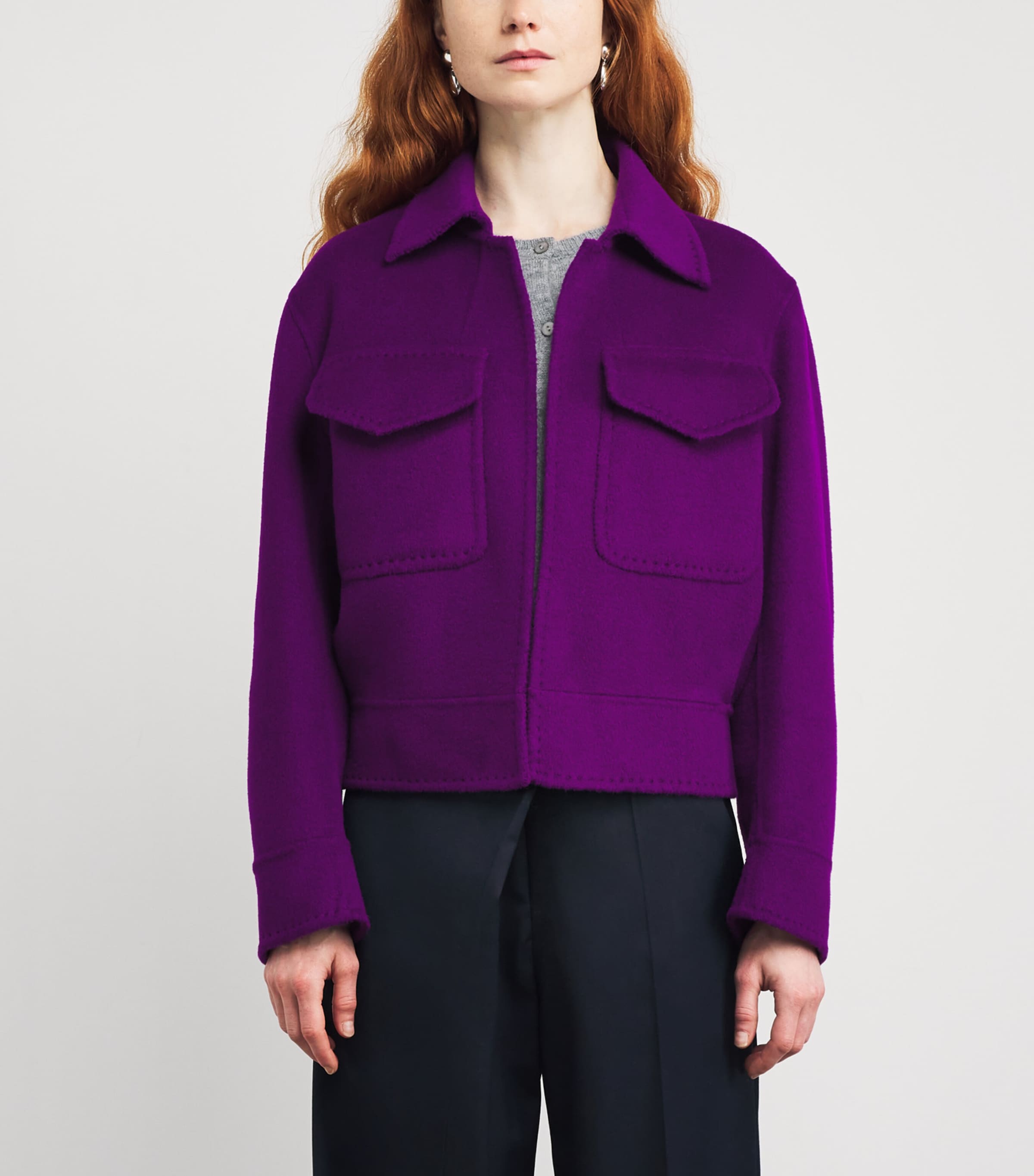 Cashmere Trocadero Jacket PURPLE Image 3