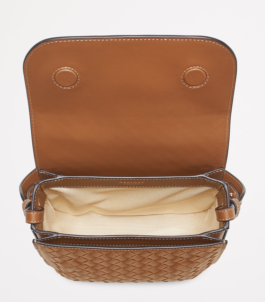 Woven Leather Ella Cross-Body Bag TAN Image 5