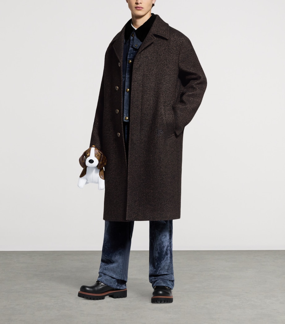 Wool-Blend Tweed Relaxed Coat SEAL BROWN Image 4