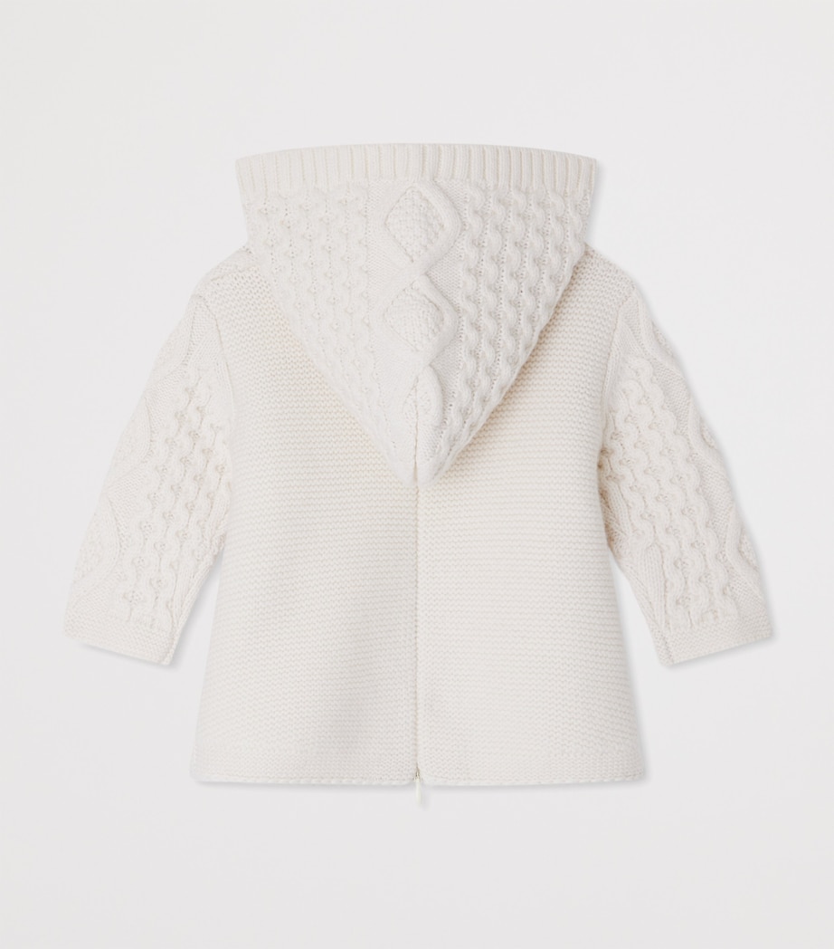 Wool-Blend Tainy Hooded Sweater (24 Months) BLANC LAIT Image 2