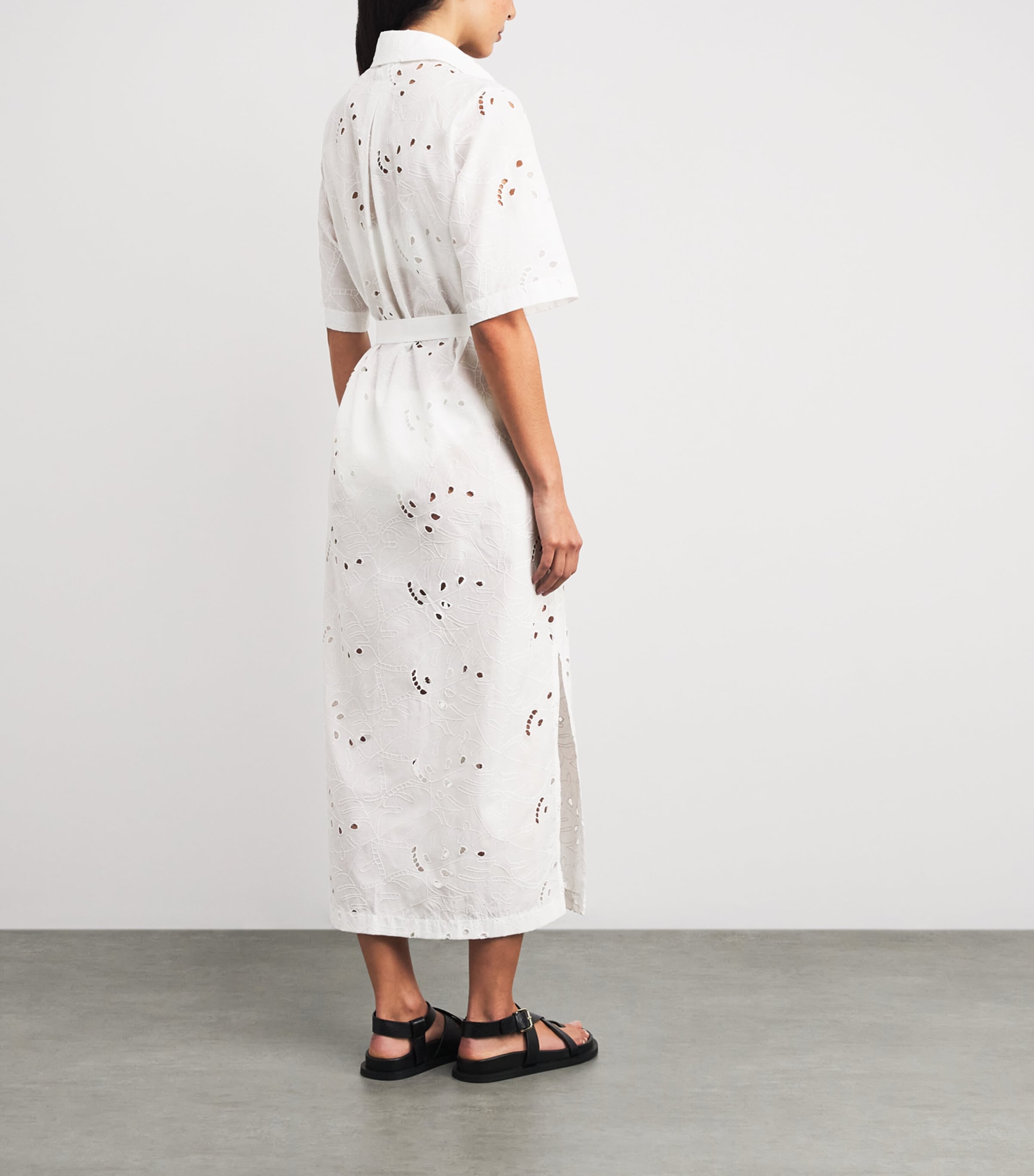 Broderie Lace Shirt Dress 000 BLANC/WHITE Image 3