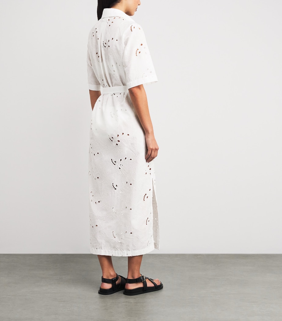 Broderie Lace Shirt Dress 000 BLANC/WHITE Image 3