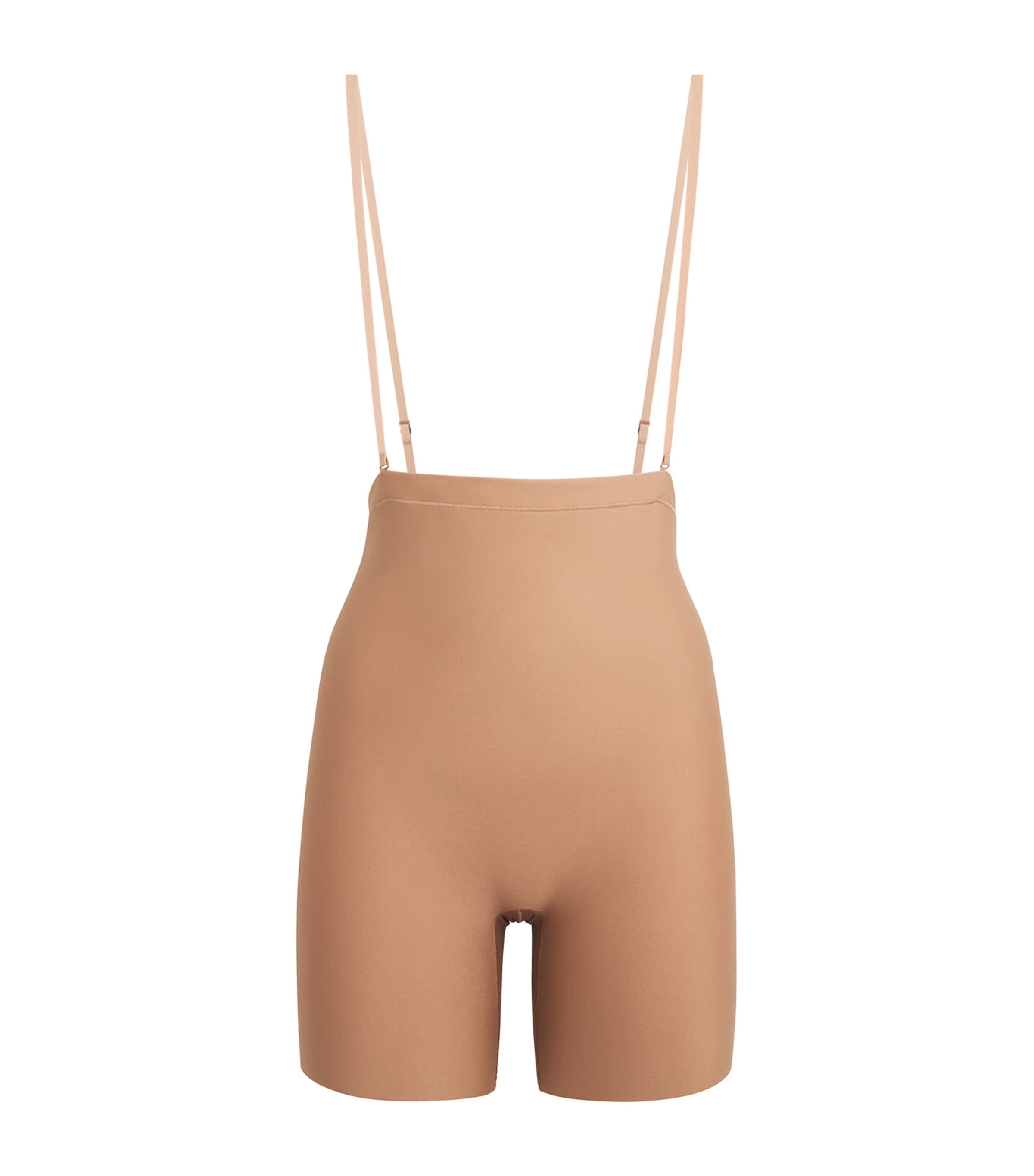 Skims Sheer Sculpt Low-back Shorts In Brown