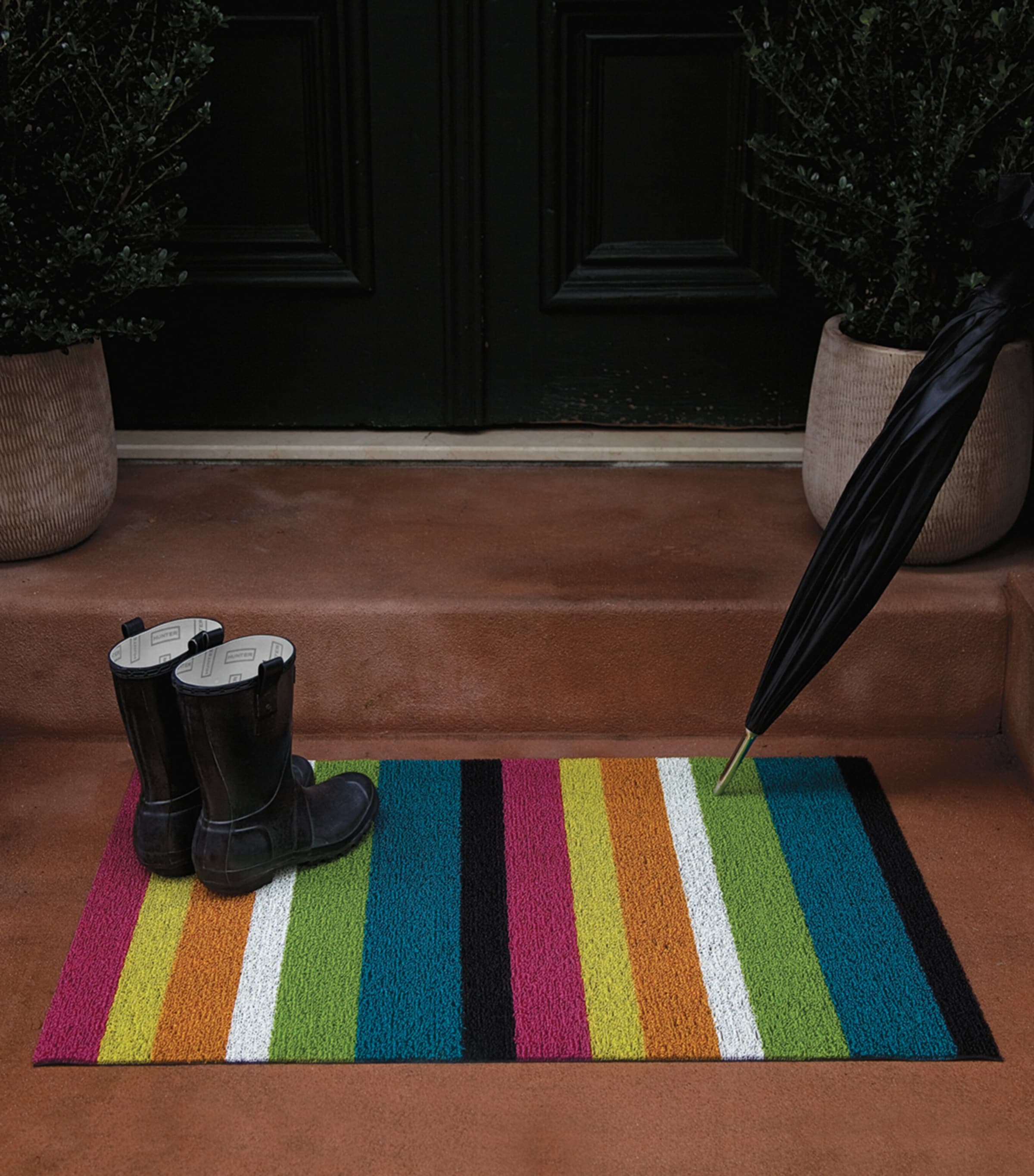 Bold Stripe Shag Utility Mat (61cm x 91cm) MULTI Image 2