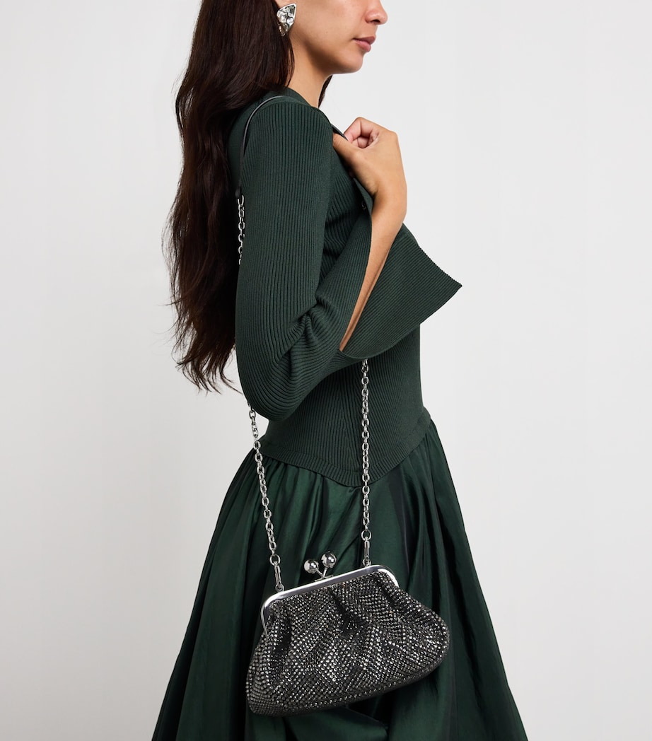 Medium Embellished Pasticcino Clutch Bag BLACK Image 5