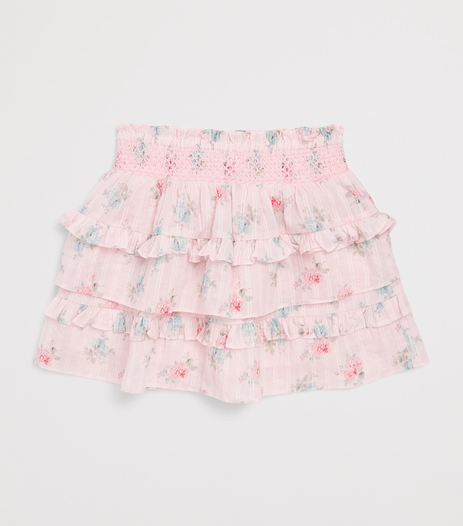 LoveShackFancy Cotton Printed Billie Skirt (2-6 Years) Eudrseau De Rose Image 2