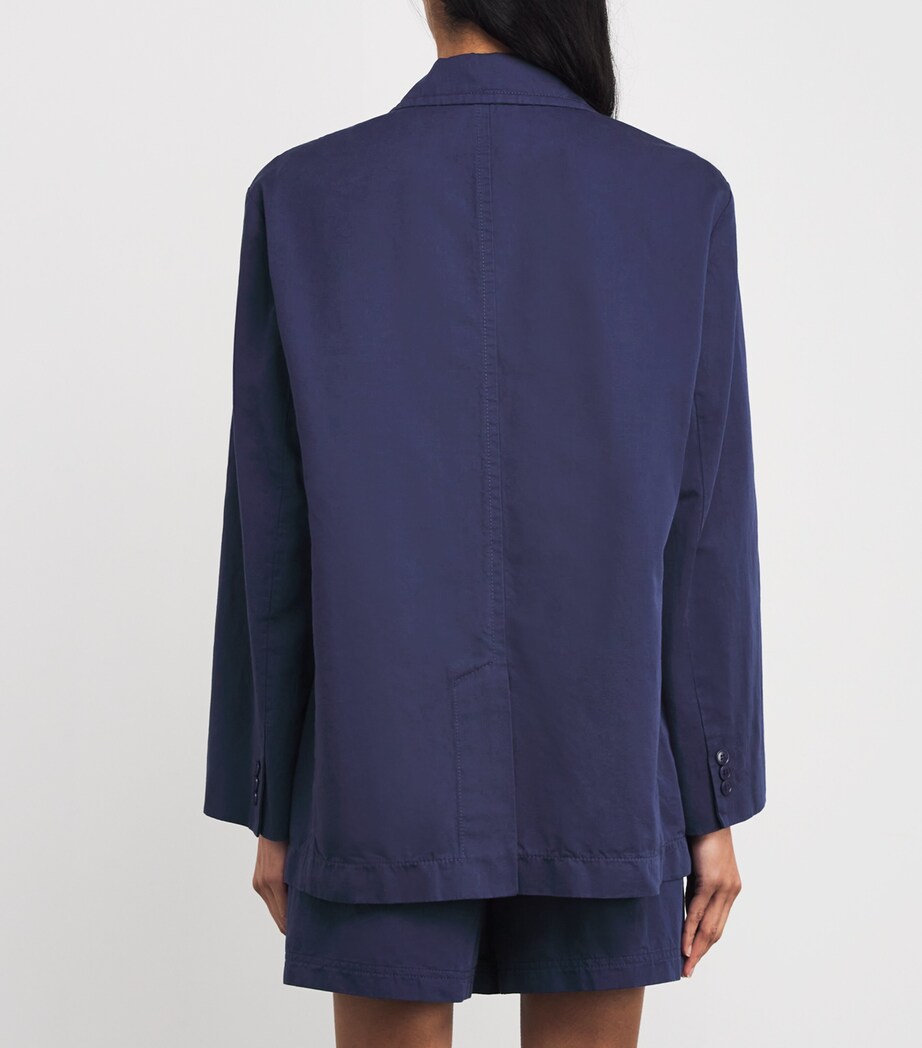 Cotton-Linen Blazer NAVY Image 4
