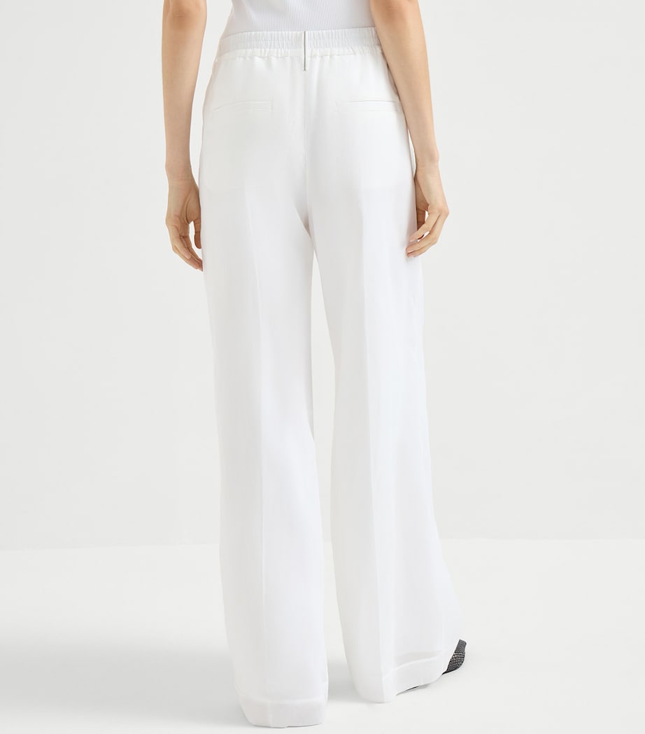 Brunello Cucinelli Womens Cotton Organza Trousers Image 5
